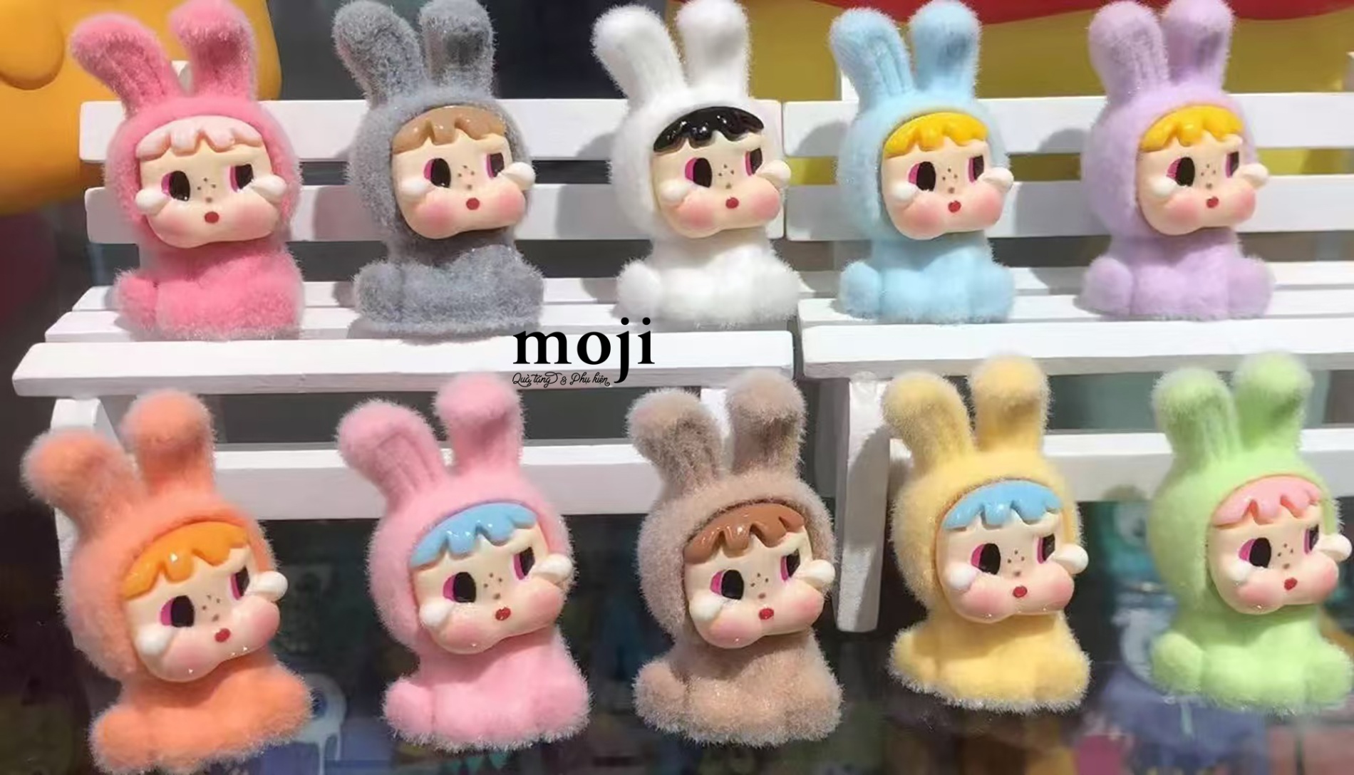 Blindbox túi mù unoff Crybaby cosplay rabbit lông ngắn 4cm