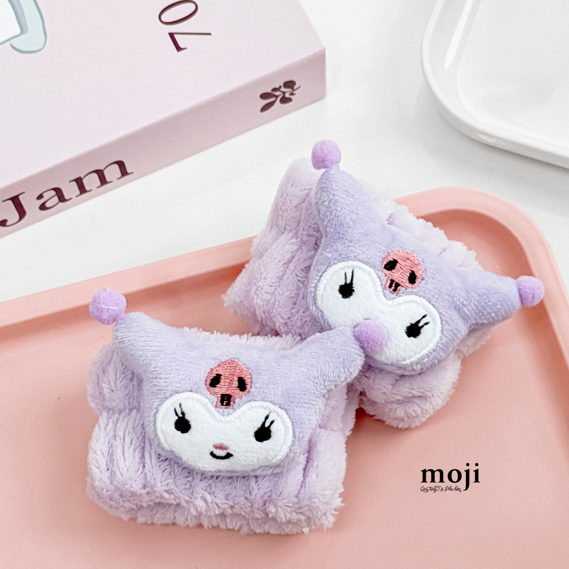 Băng đô cổ tay Sanrio family Kuromi purple face set2