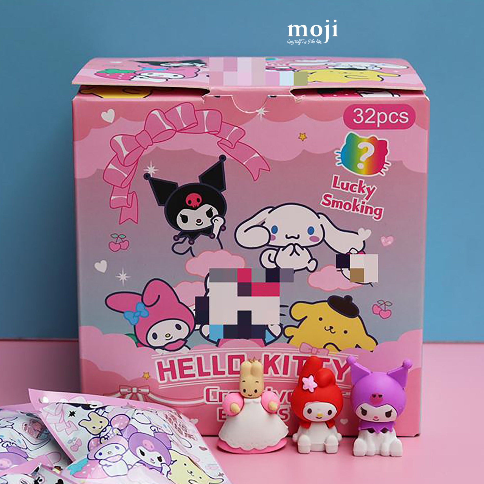 Blindbox túi mù cục tẩy gôm Sanrio family lucky