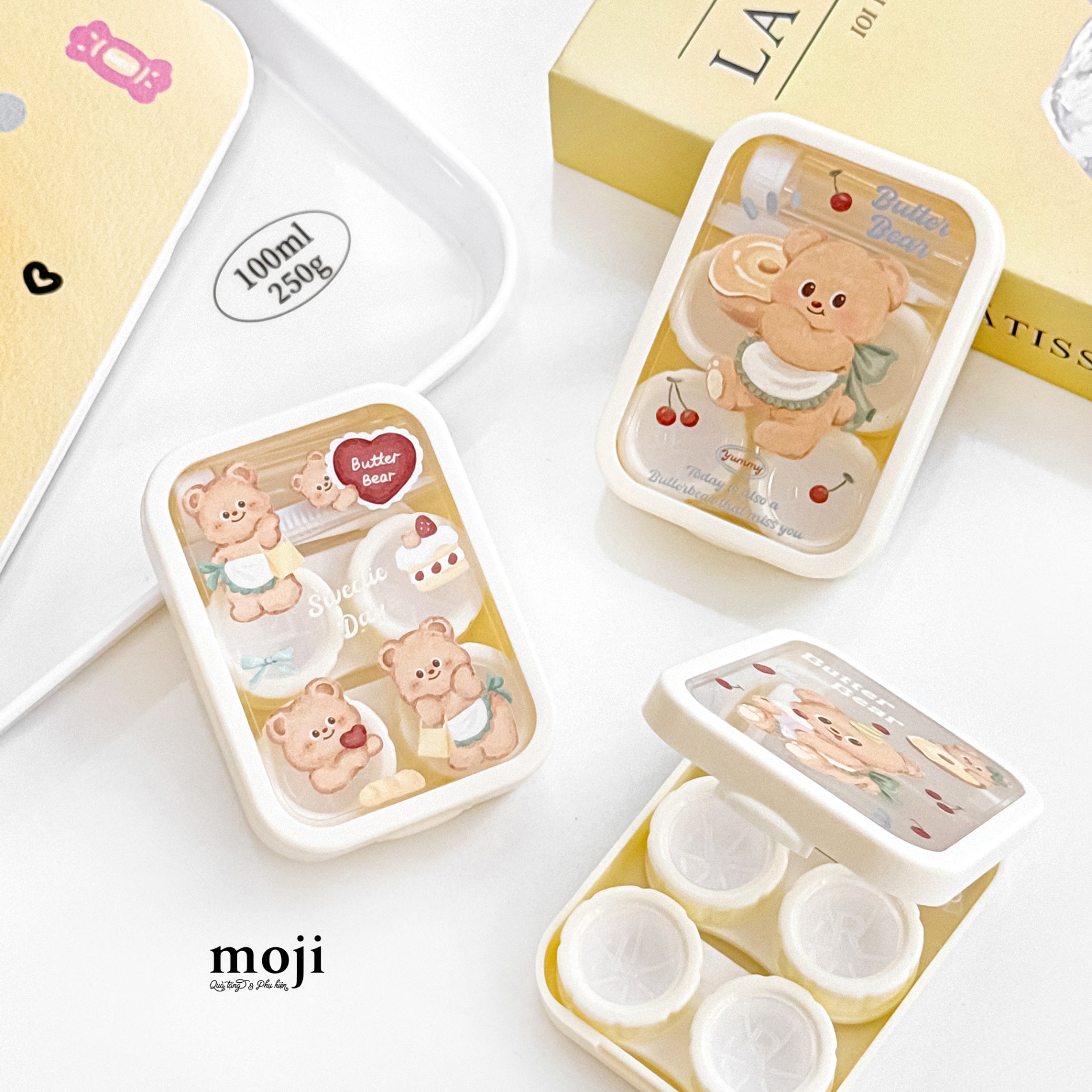 Hộp đựng lens Butter bear sweet day set2