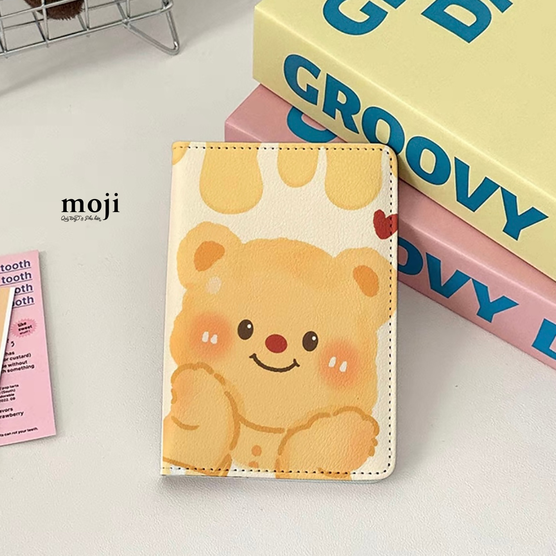 Passport bọc hộ chiếu Butter bear little heart 10x14