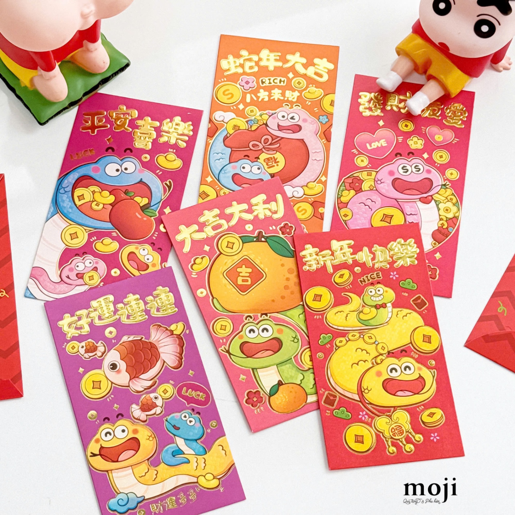 Bao lì xì Rắn cute snake love luck nice rich set6