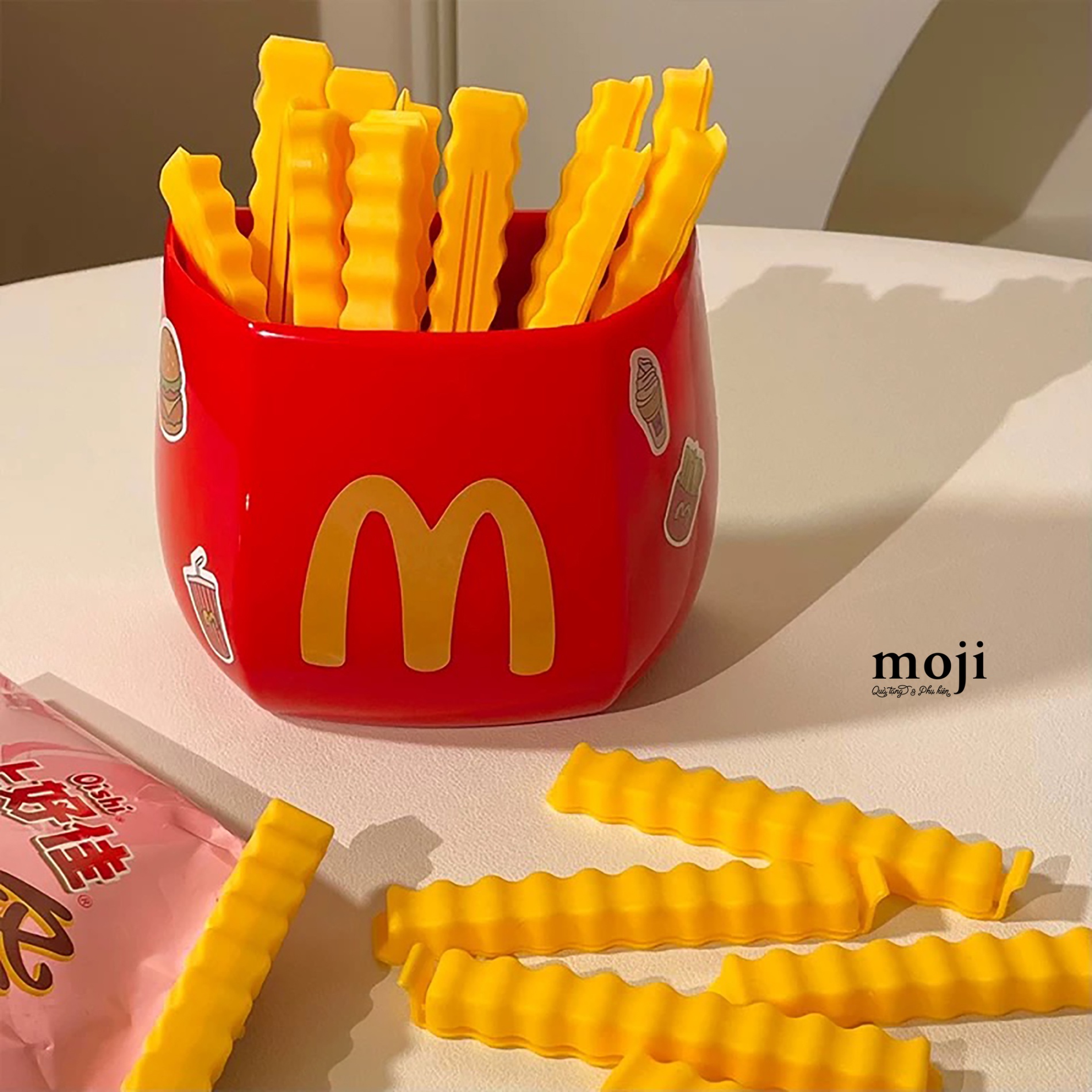 Kẹp miệng túi đa năng Fast food khoai tây chiên French fries hộp đựng nam châm set12