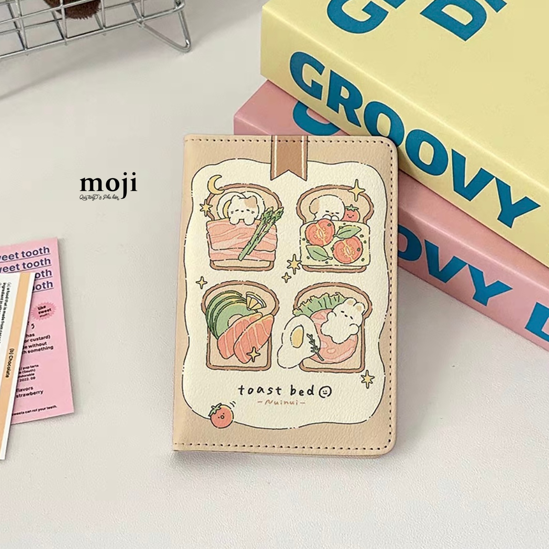Passport bọc hộ chiếu Cute animal toast bed 10x14