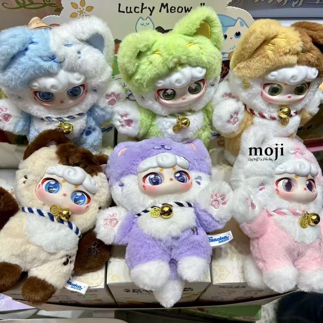 Blindbox official CIAOKA Lucky Meow Plush Pendant Series Mèo may mắn