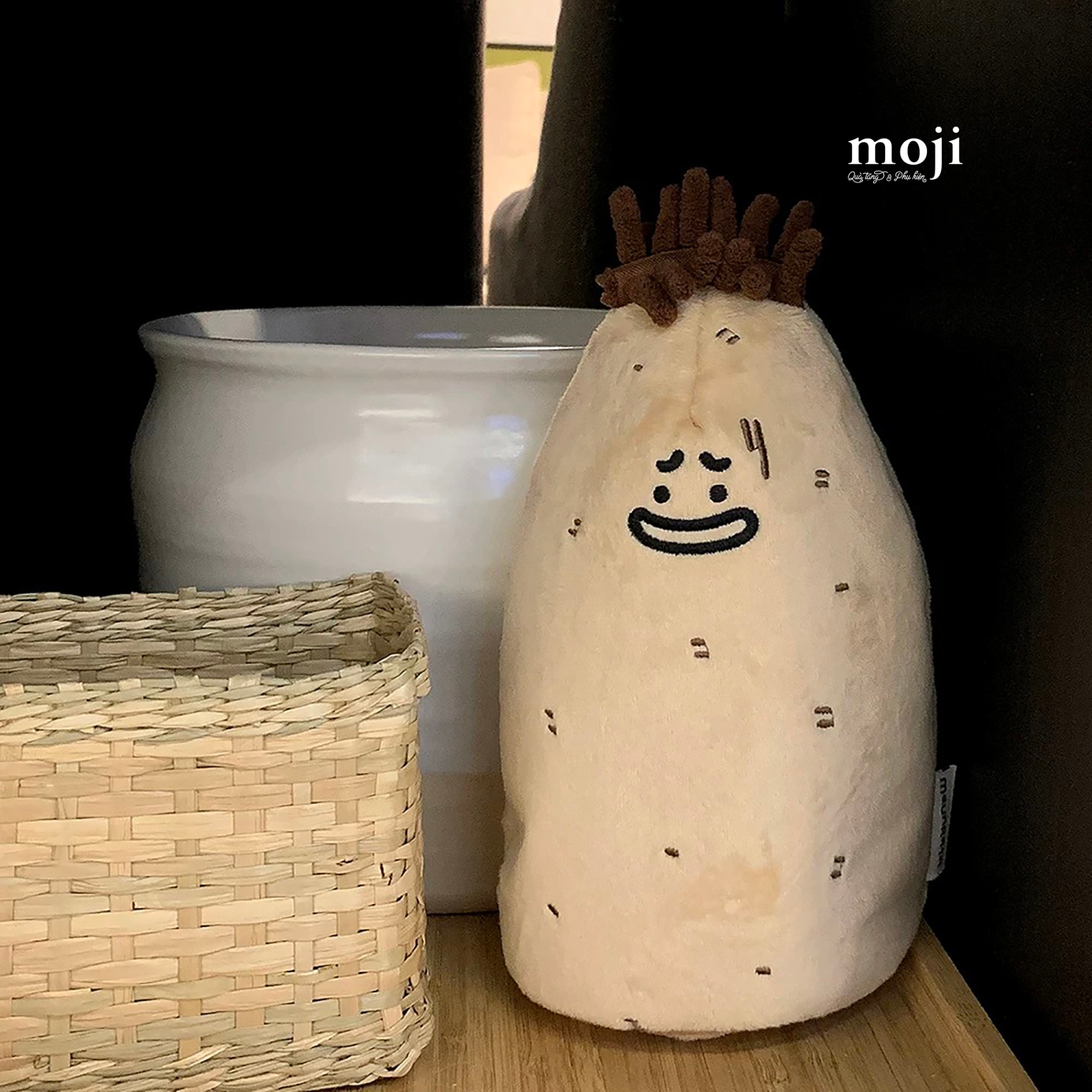 Hộp bút MJ Funny vibes củ sen biểu cảm 12x12x18