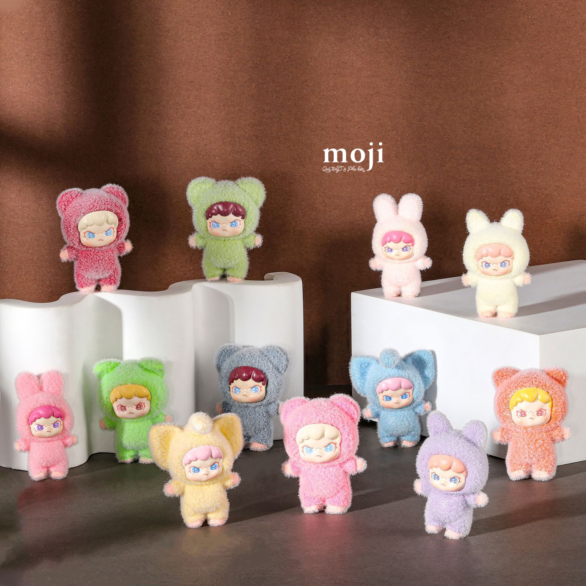 Blindbox túi mù unoff Dora animal lông ngắn 4cm