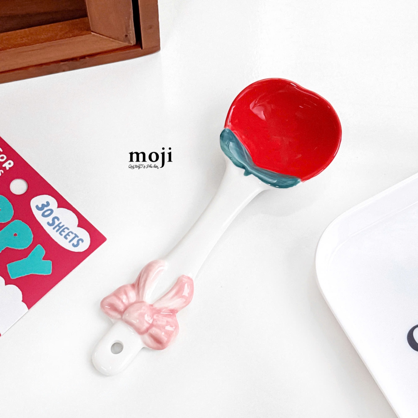 Thìa muỗng sứ Fruit bow nơ