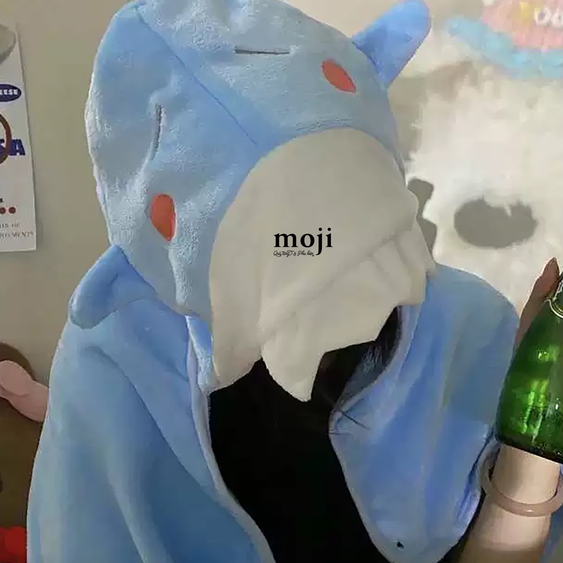 Chăn mền kèm mũ Shark cá mập 90x110
