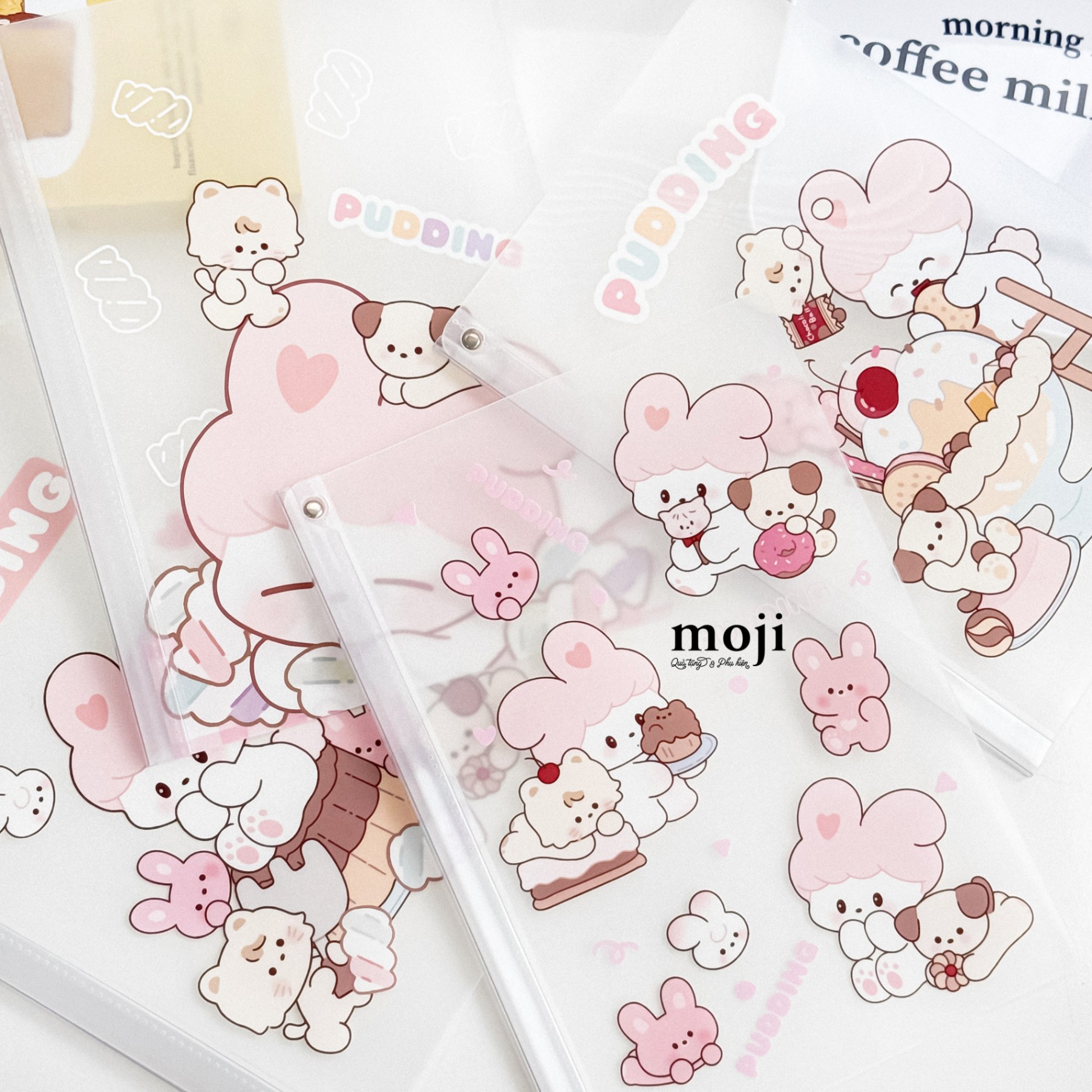 Kẹp tài liệu A4 Cute animal pudding 22x31