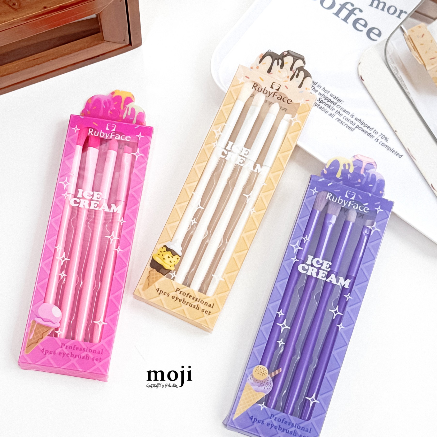 Bộ cọ trang điểm Ice cream set4