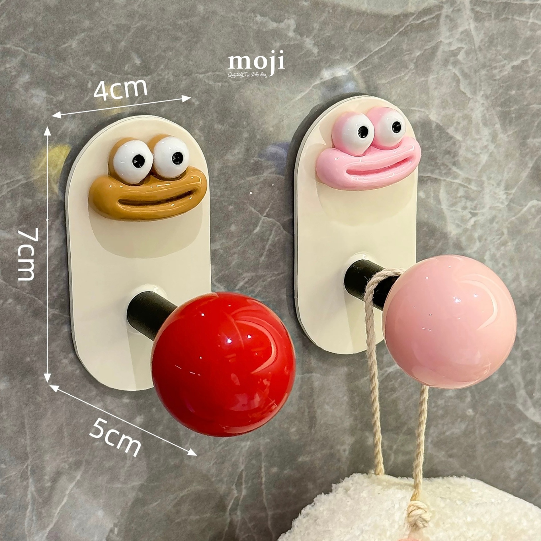 Móc treo đồ Funny vibes môi dày khối tròn set2