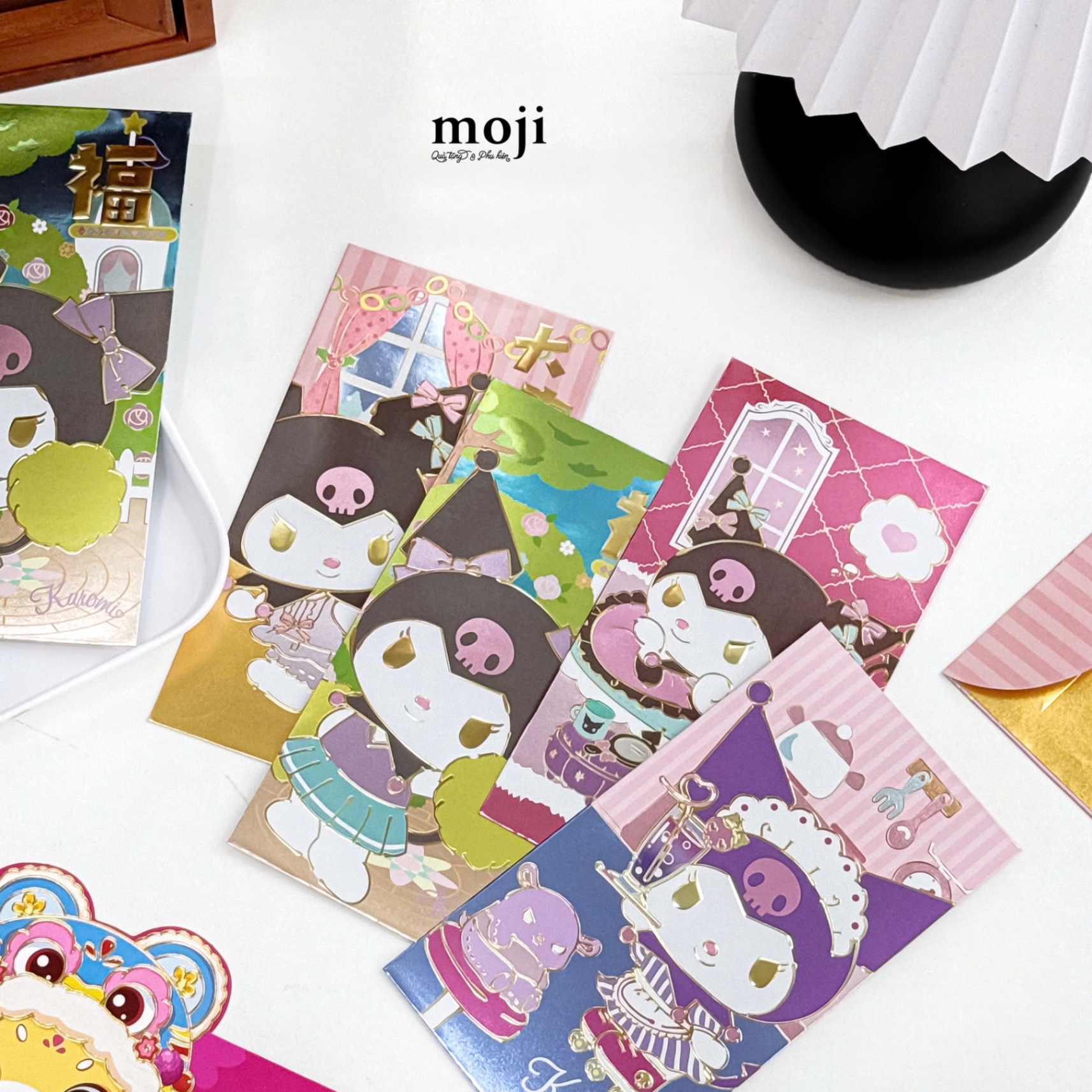 Bao lì xì Sanrio family Kuromi happy face set6