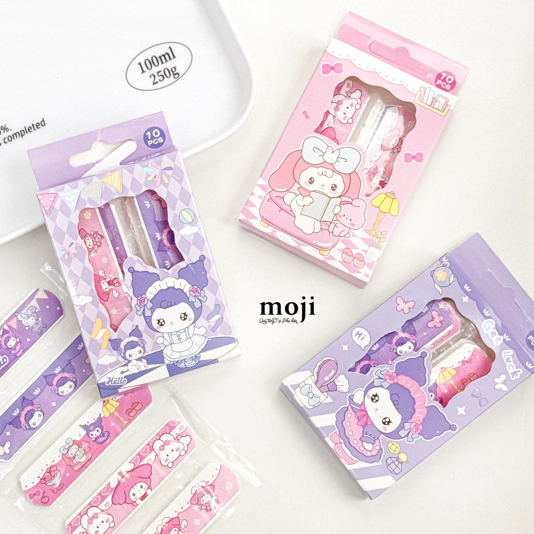 Băng dán cá nhân hộp Cute animal bow nơ get luck set10
