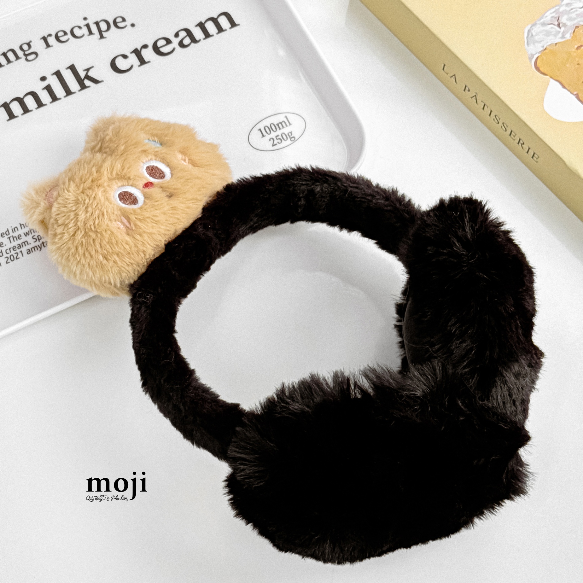 Bịt tai len Baby bear face chảy mồ hôi
