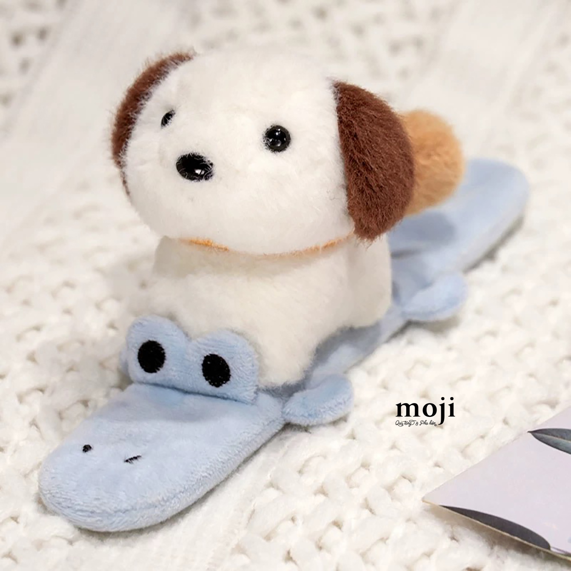Gấu bông vòng tay Cute dog cưỡi cá sấu crocodile 11cm
