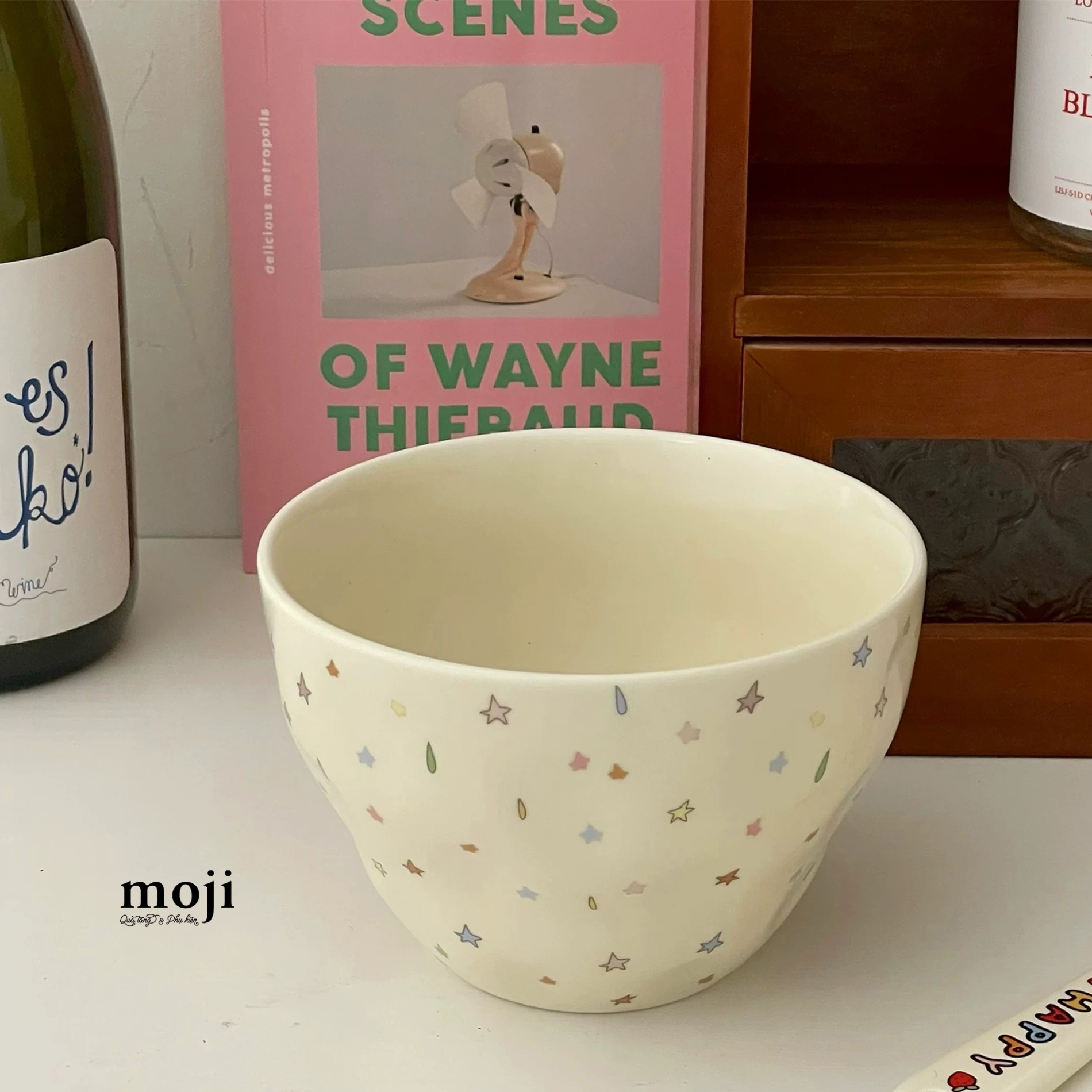 Chén bát gốm sứ Colorful star ngôi sao màu sắc 8x12