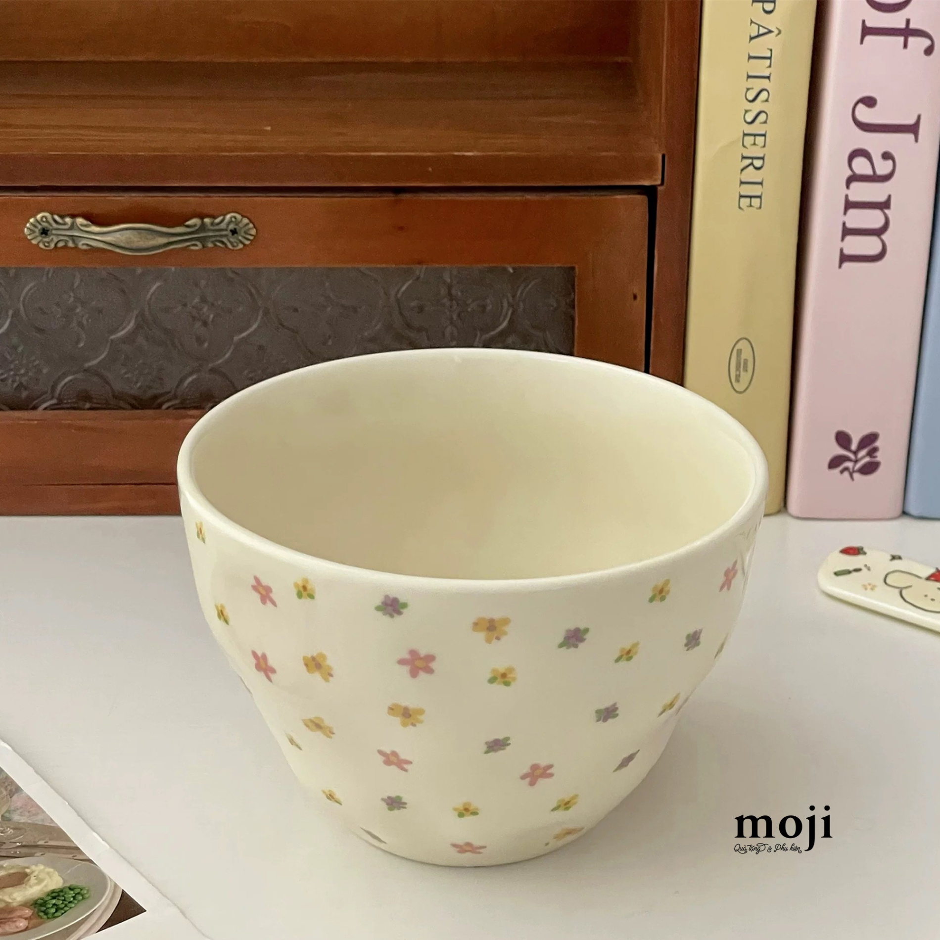 Chén bát gốm sứ Colorful flower hoa nhỏ màu sắc 8x12
