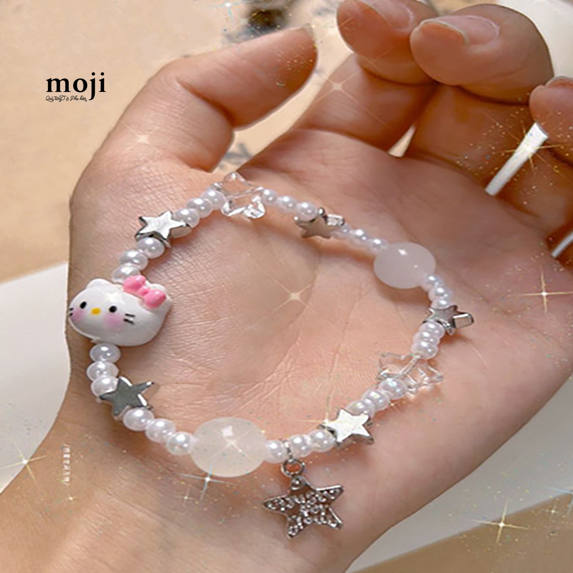 Vòng tay MJ Sanrio family Hello Kitty face ngôi sao chuỗi hạt