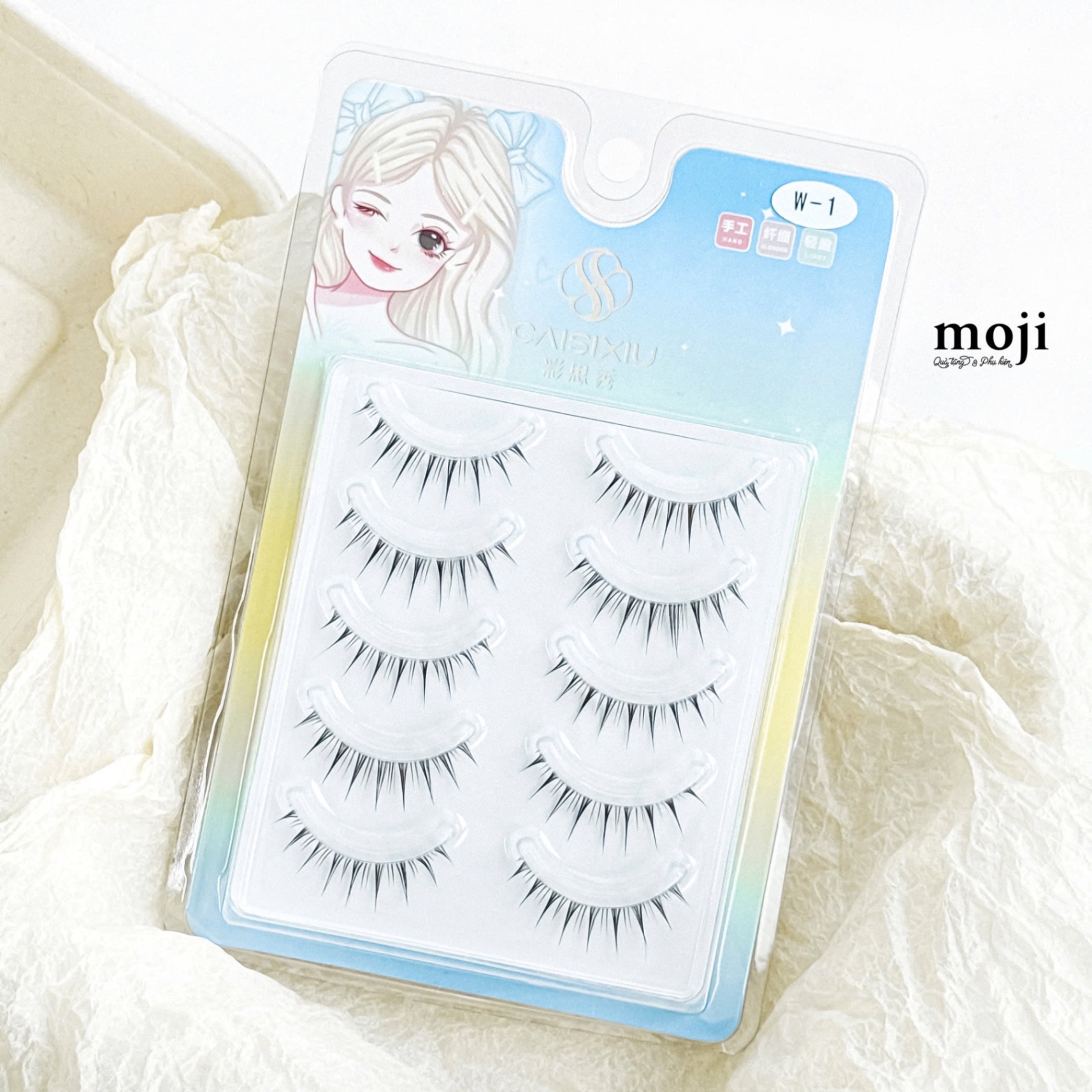 Mi giả trang điểm Basic 3 sợi dài kết chùm set10