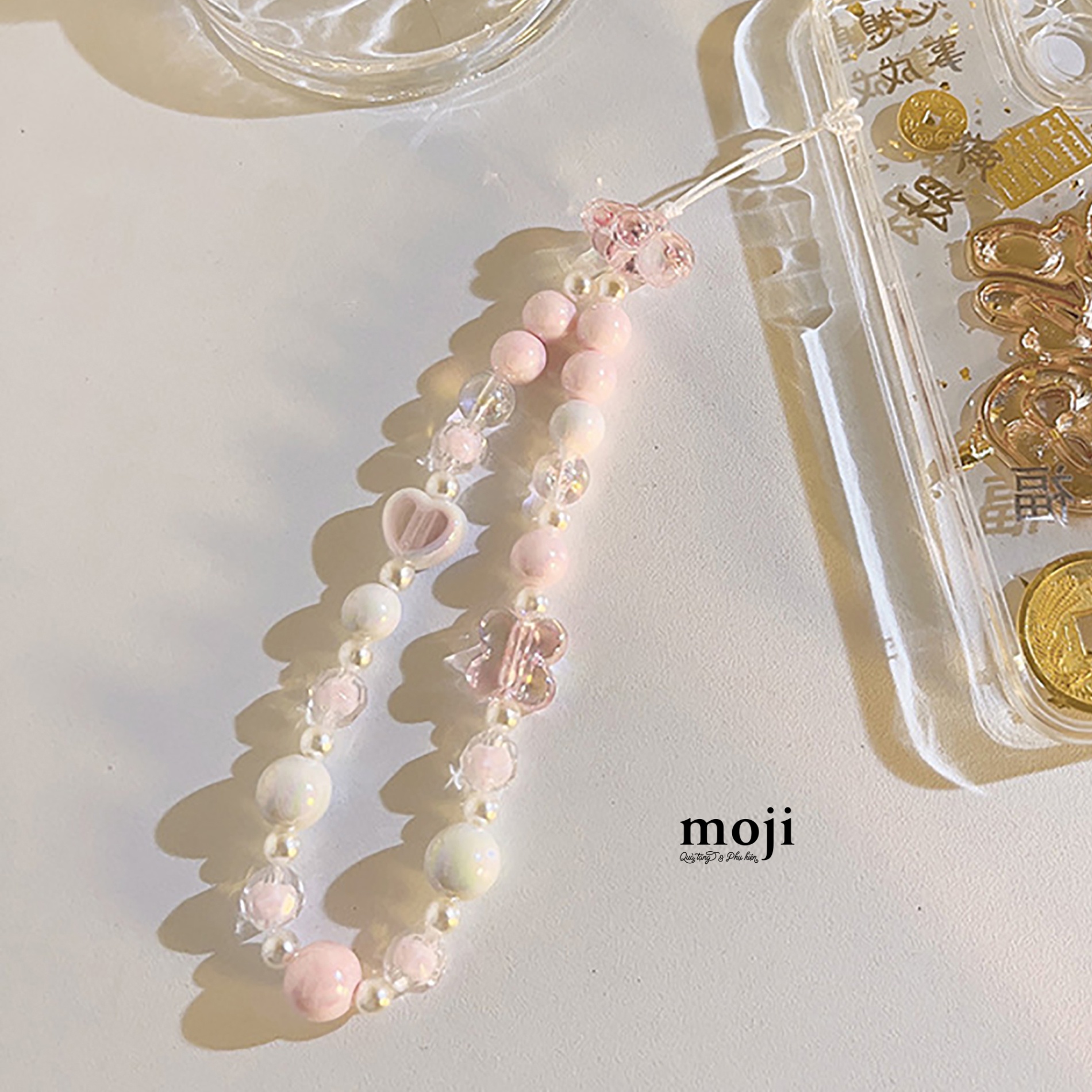 Dây đeo điện thoại Cloud đám mây cỏ may mắn heart