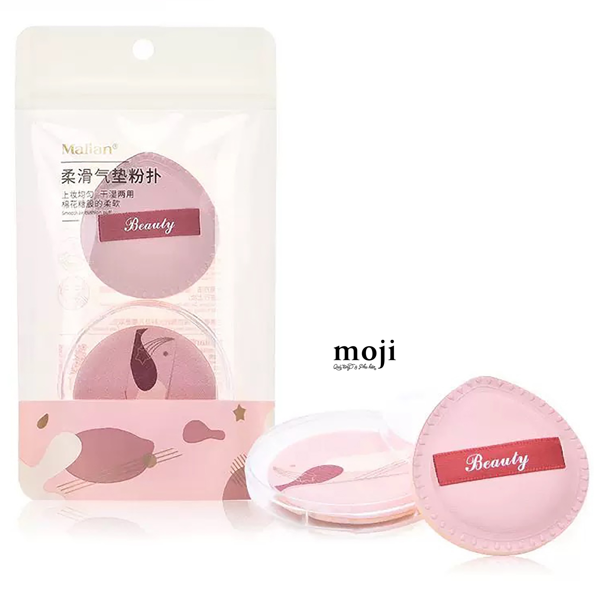 Bông phấn trang điểm Beauty set2