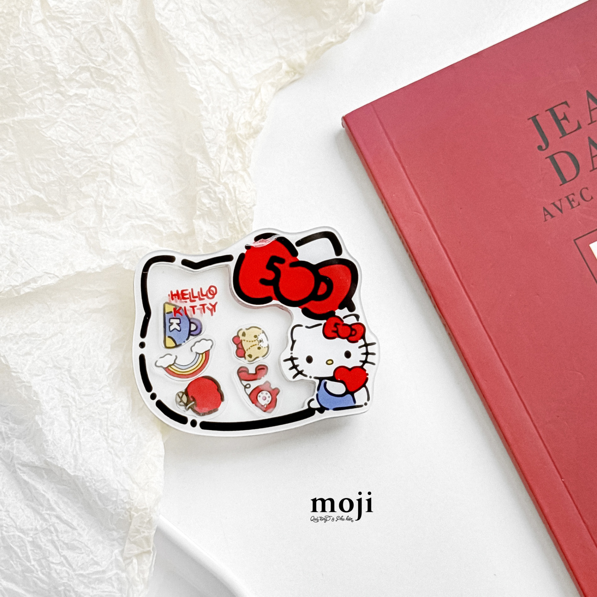 Mojipop cắt hình Sanrio family Hello Kitty face rainbow fruit