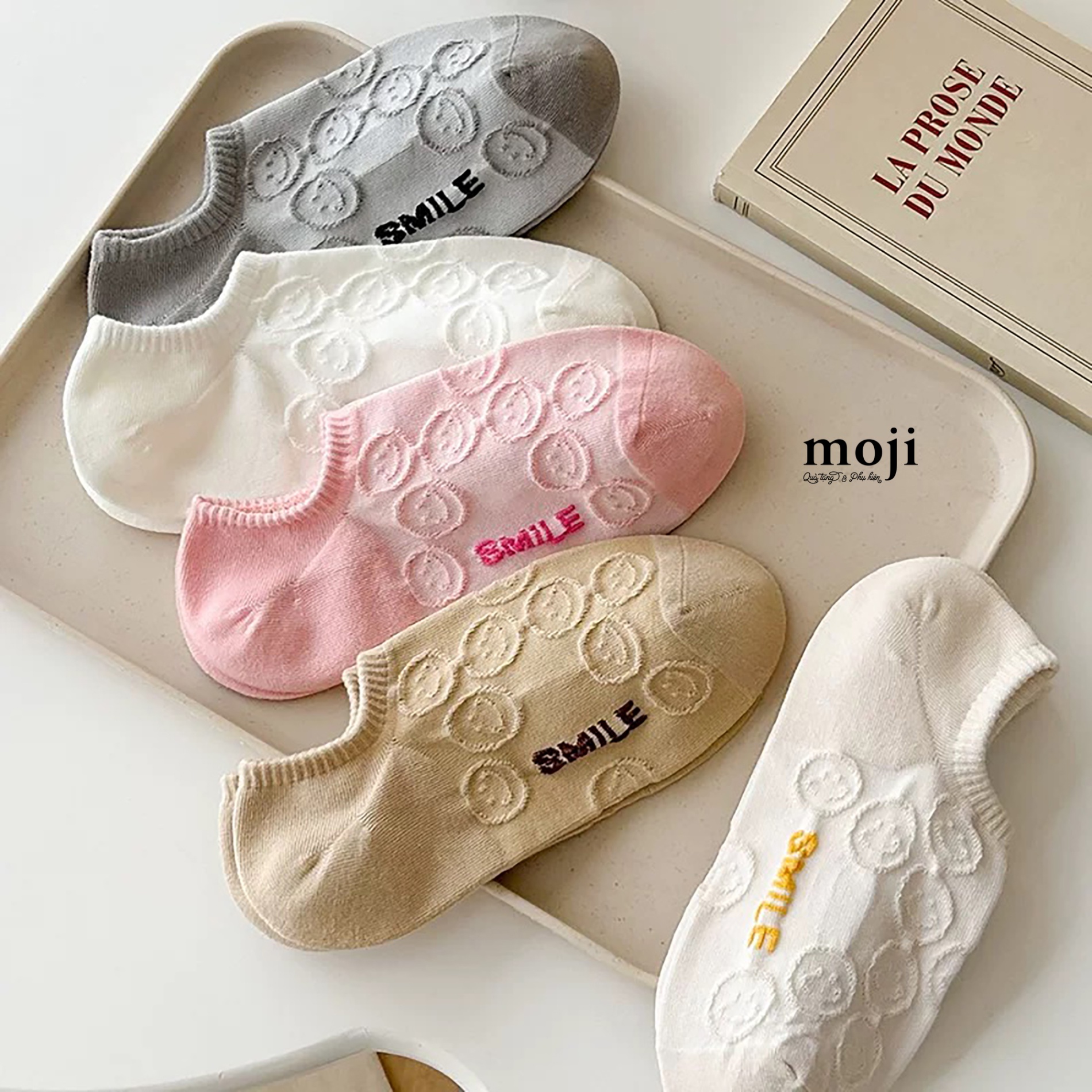 Tất vớ cổ ngắn Smiley smile phối màu