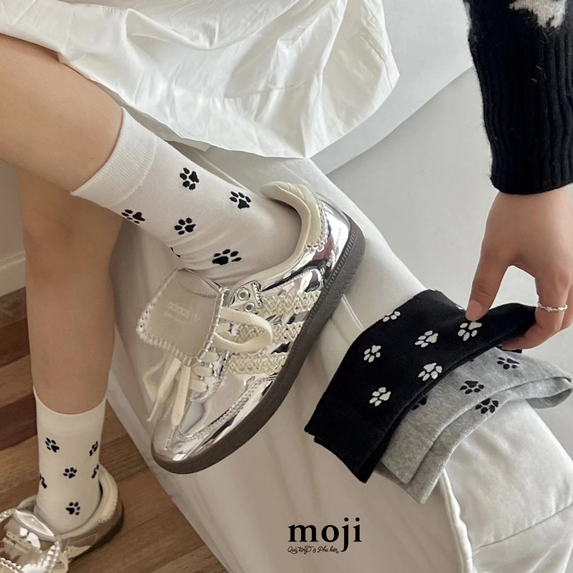 Tất vớ cổ cao Nhiều chân cún dog paw