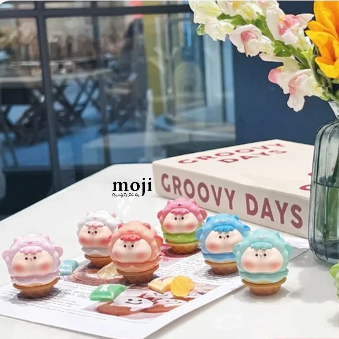 Blindbox official Three Treasures DUDU Animal Ice cream - Cute Series