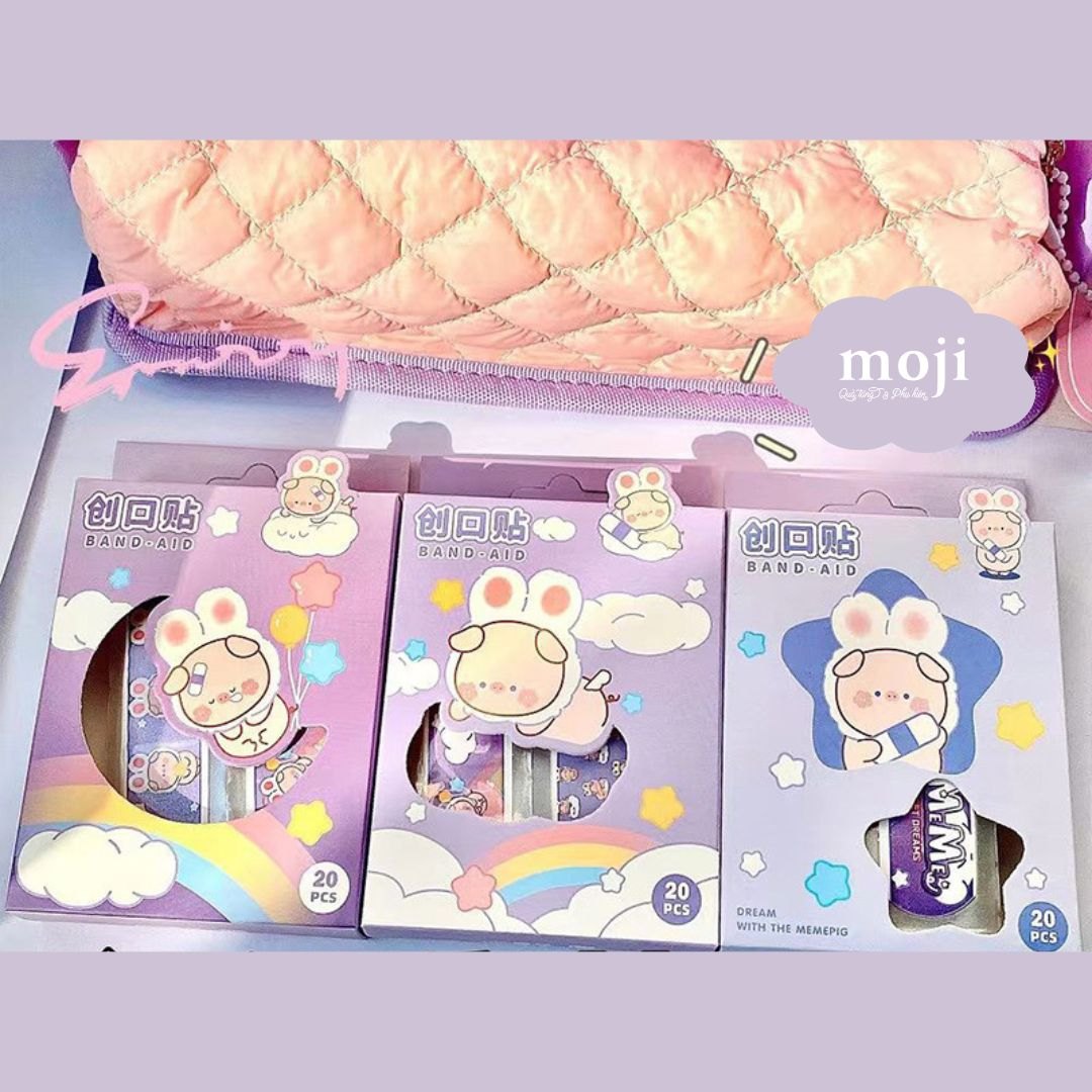 Băng dán cá nhân hộp Cute pig cosplay rabbit ngôi sao set20