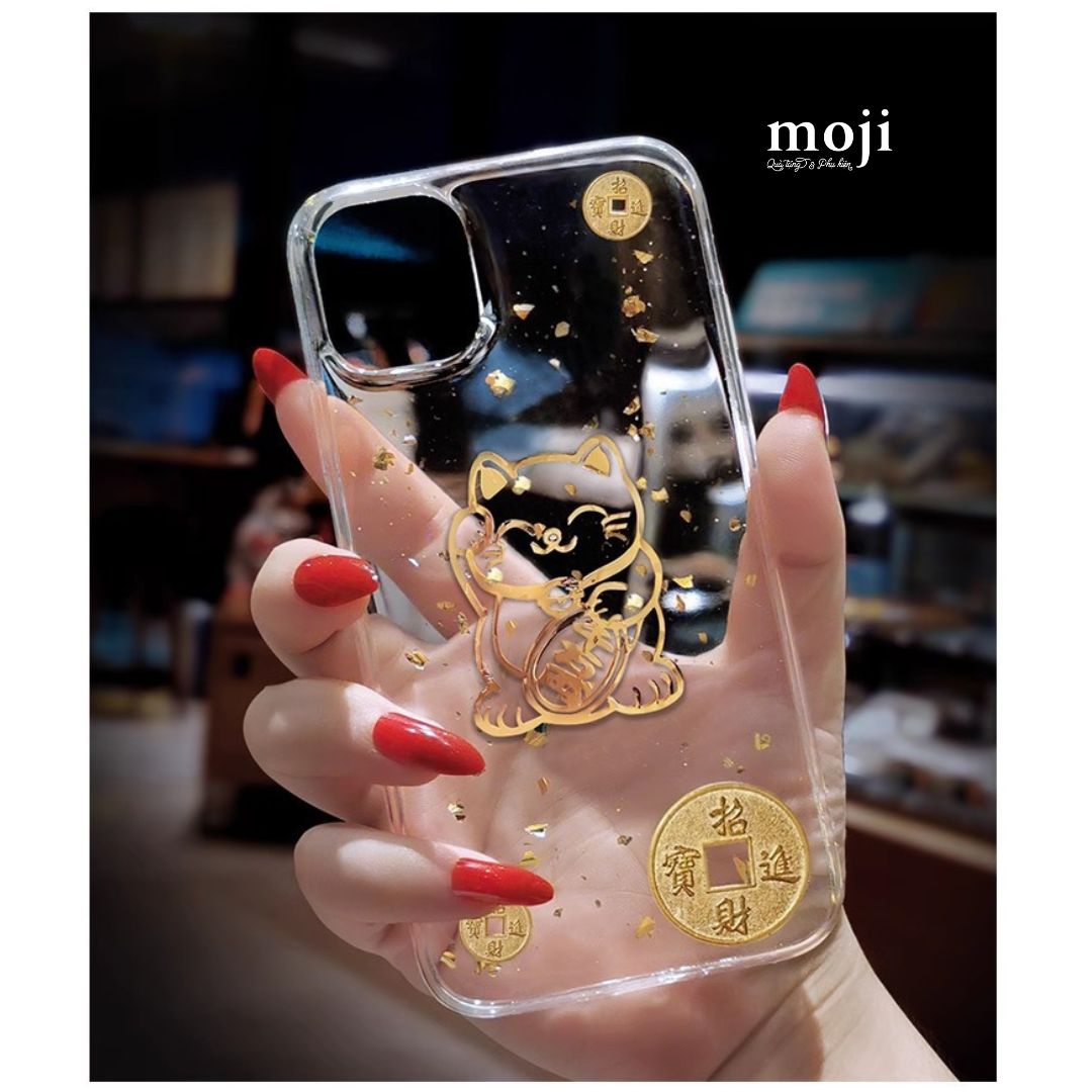 Ốp điện thoại Mèo may mắn tiền vàng