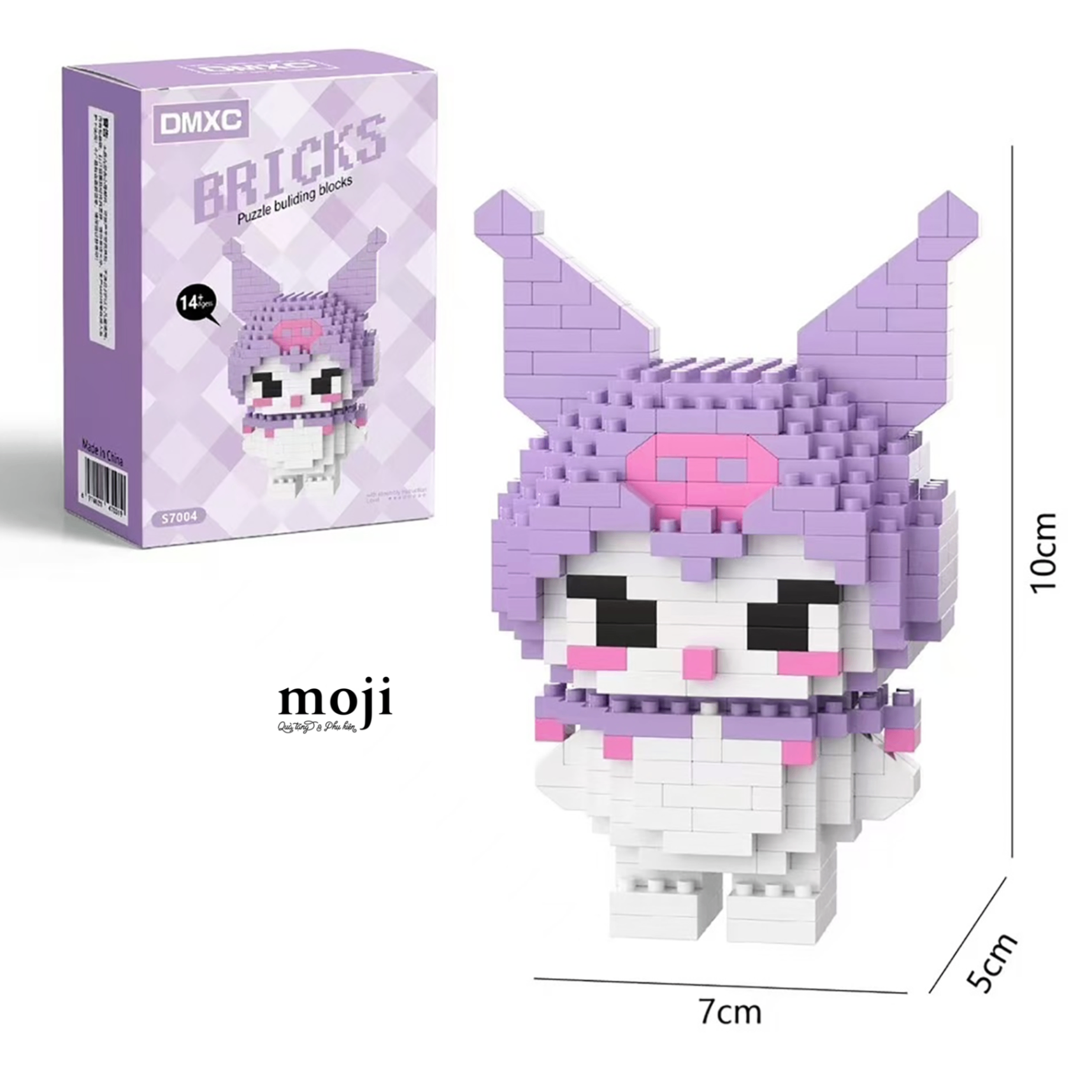 Đồ chơi xếp hình Sanrio family Kuromi basic đứng 5x7x10