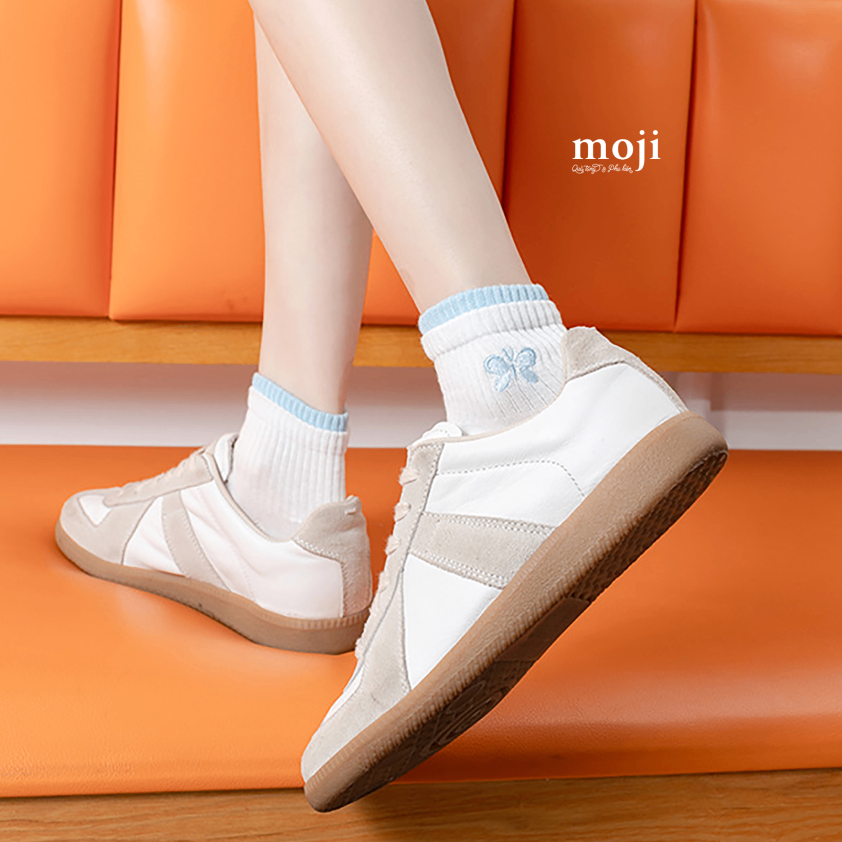 Tất vớ cổ ngắn Butterfly cổ viền màu
