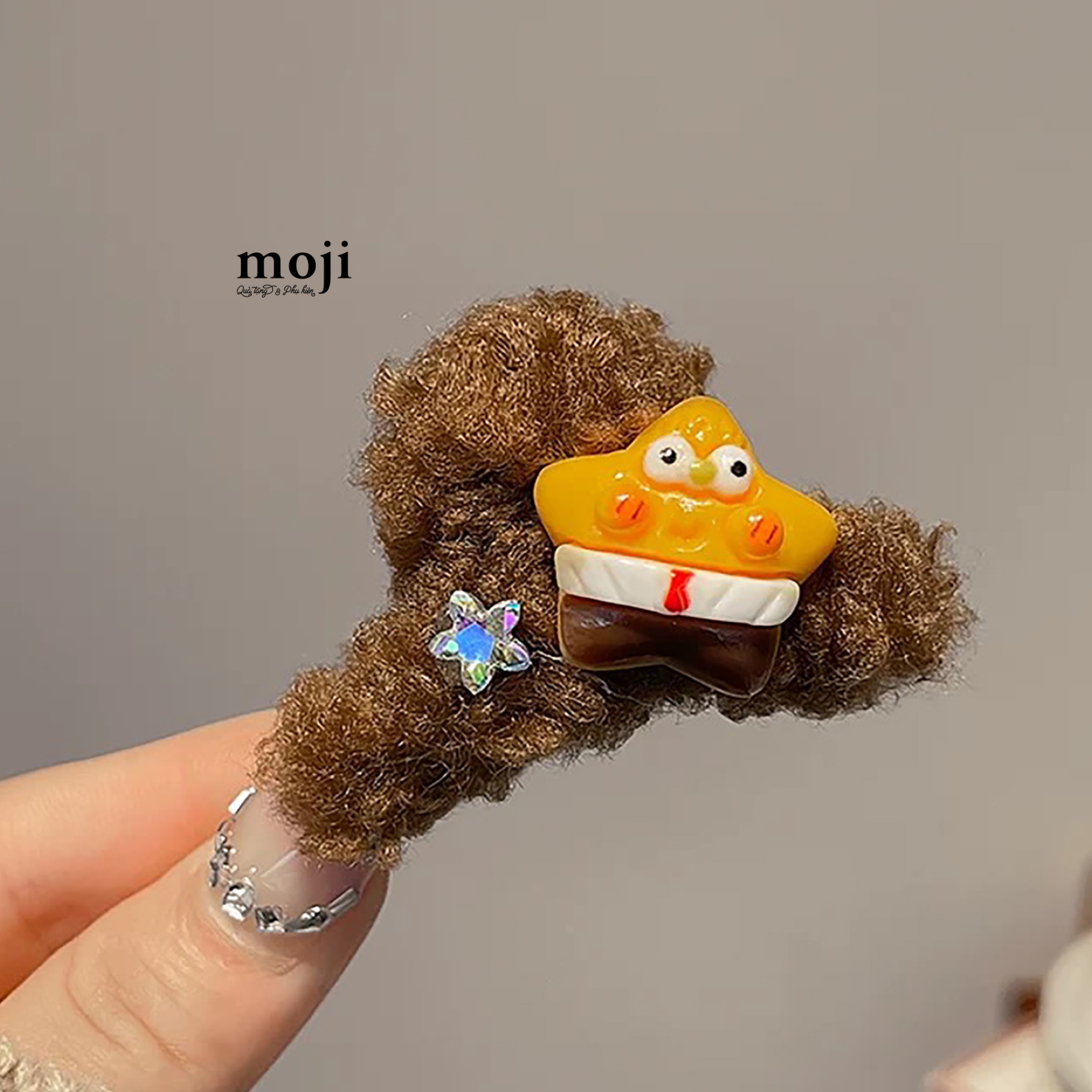 Kẹp tóc càng cua lông xù Patrick Star ngôi sao