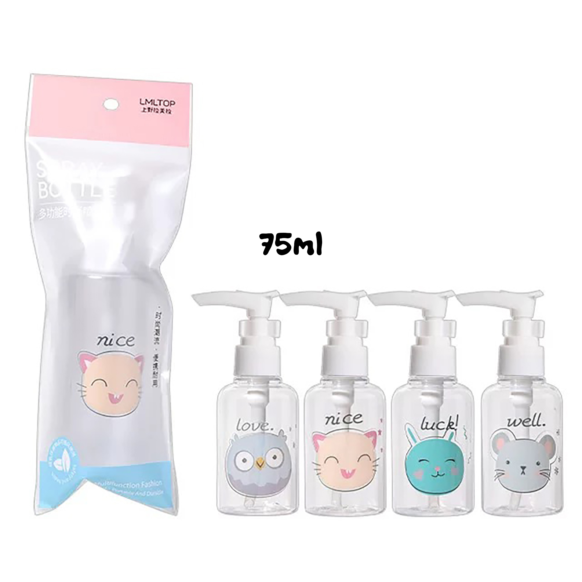 Bình xịt vòi dài Cute animal face love luck nice well 75ml