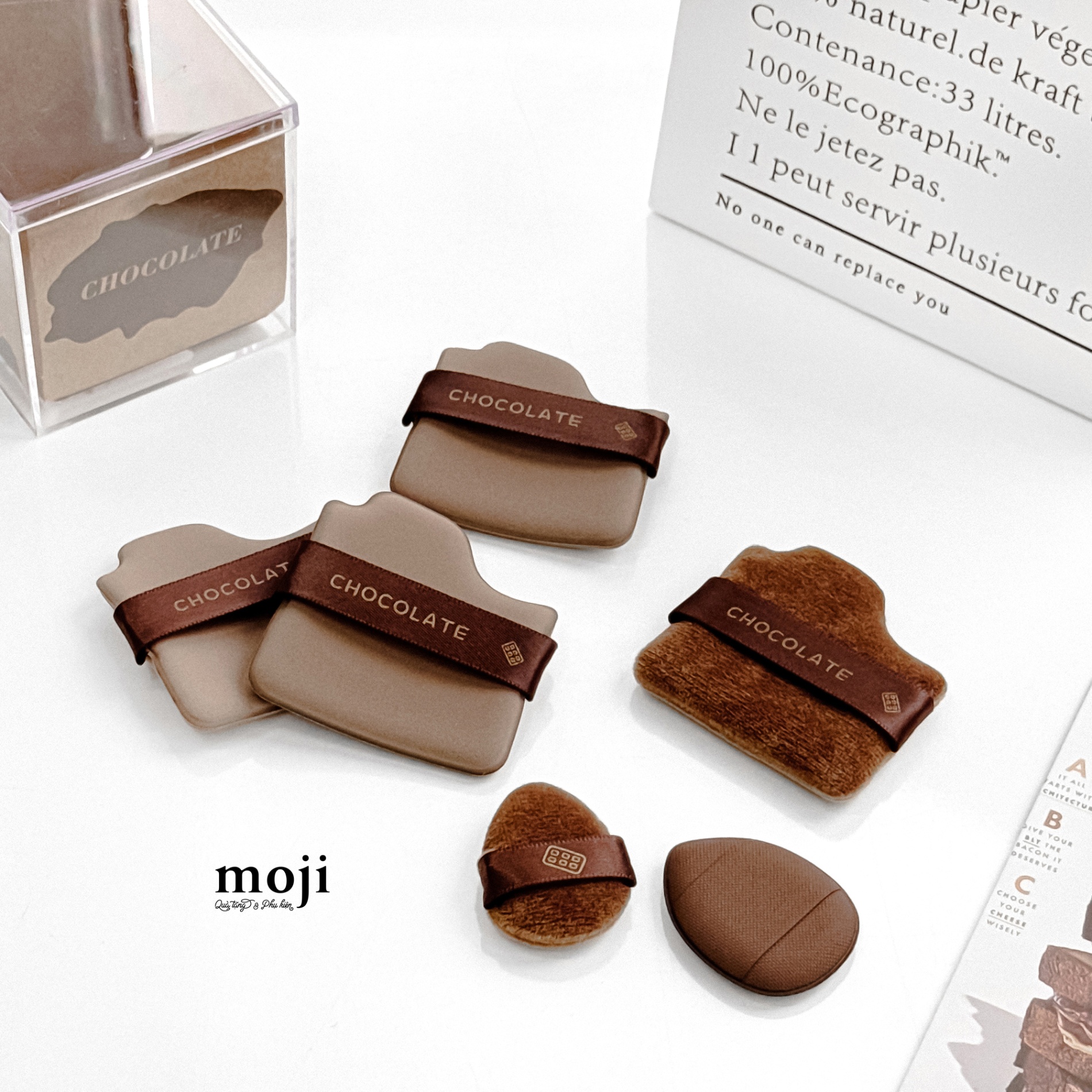 Bông phấn trang điểm Chocolate set6