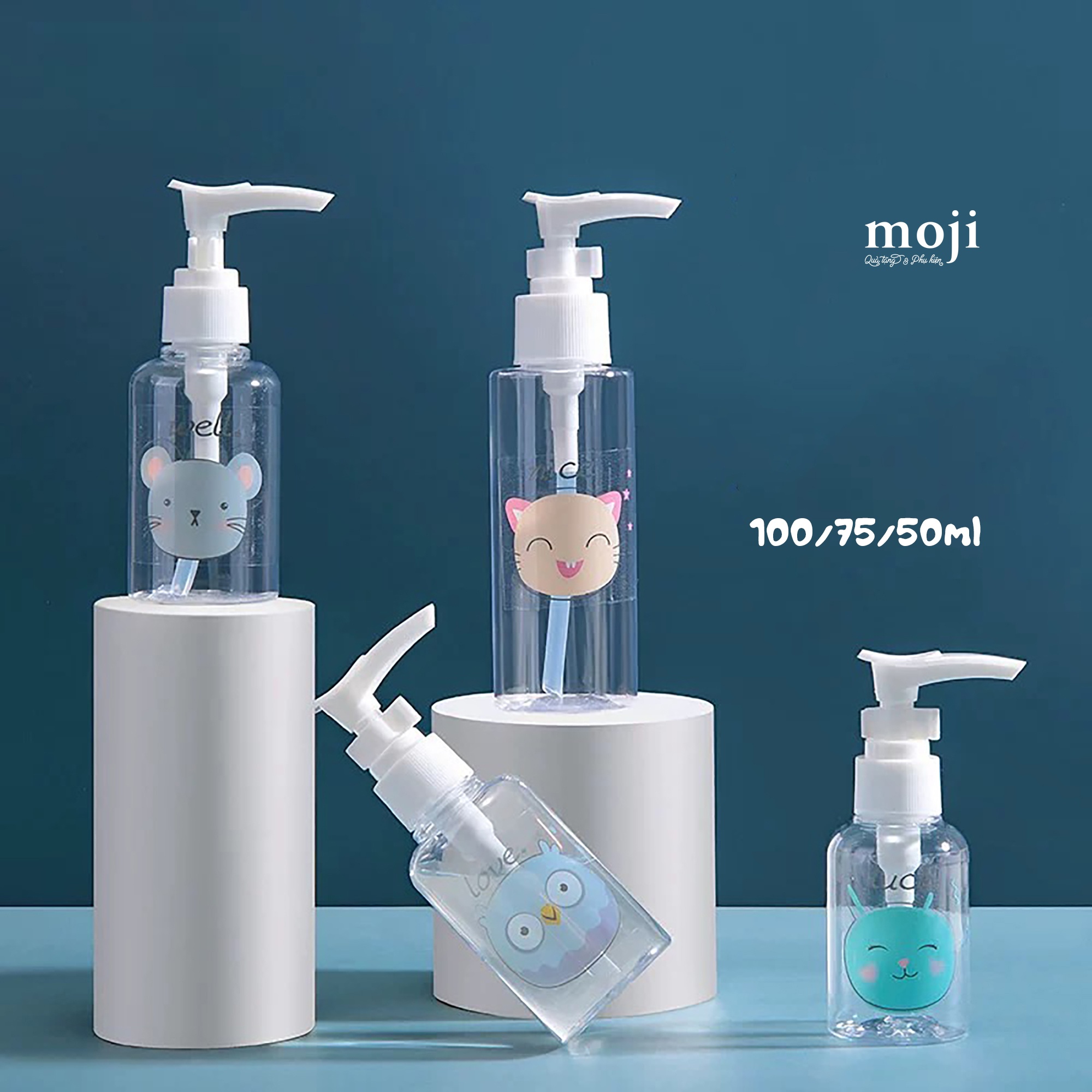 Bình xịt vòi dài Cute animal face love luck nice well 100ml