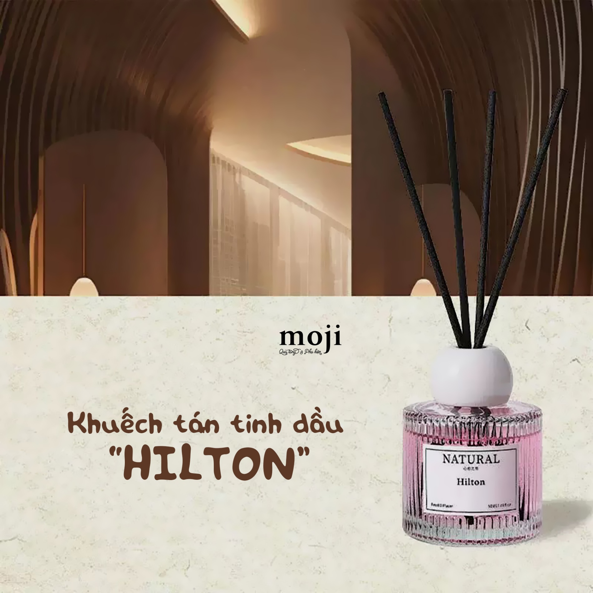 Bộ tinh dầu khuếch tán Natural with hilton 50ml