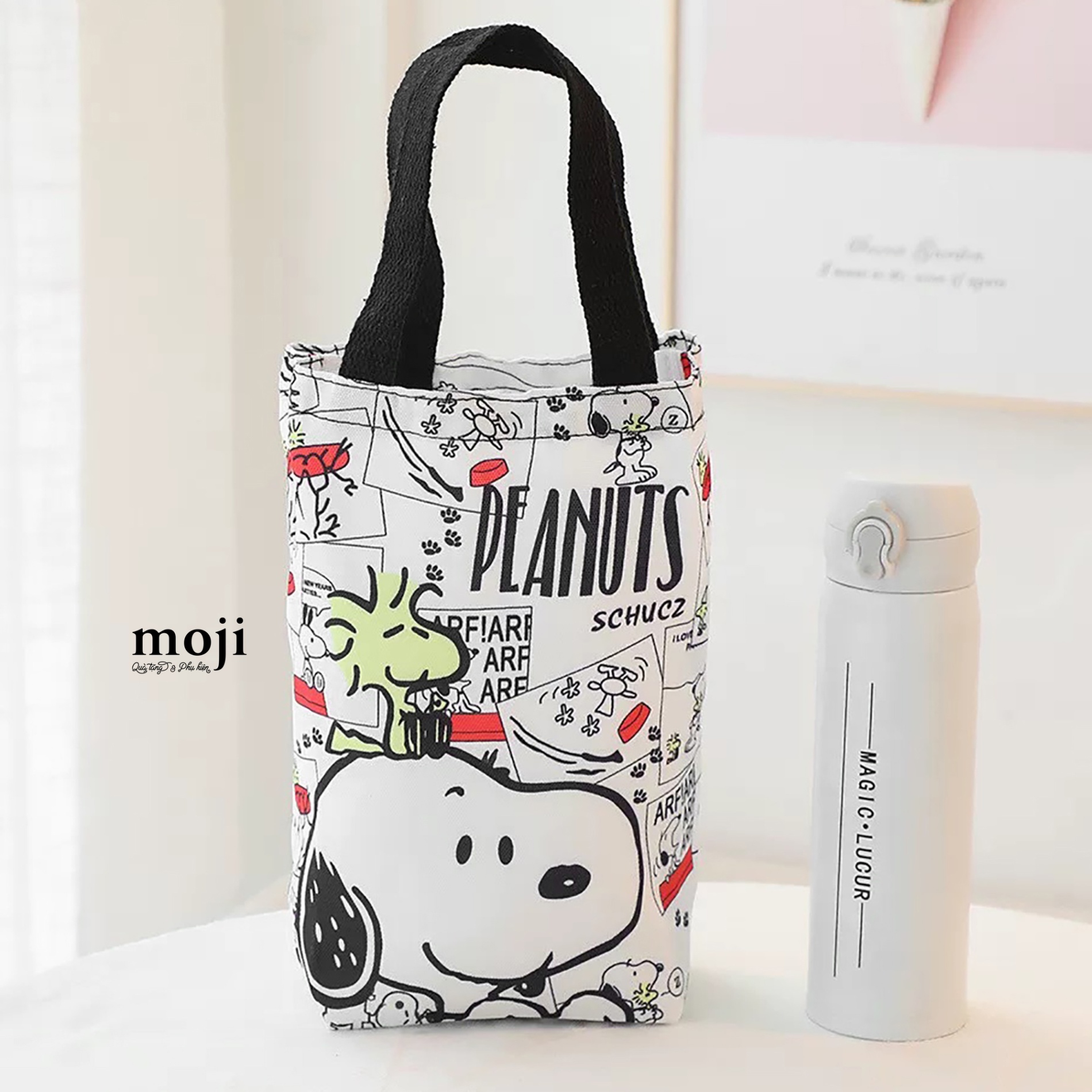 Túi đựng bình nước Snoopy story 9x12x23