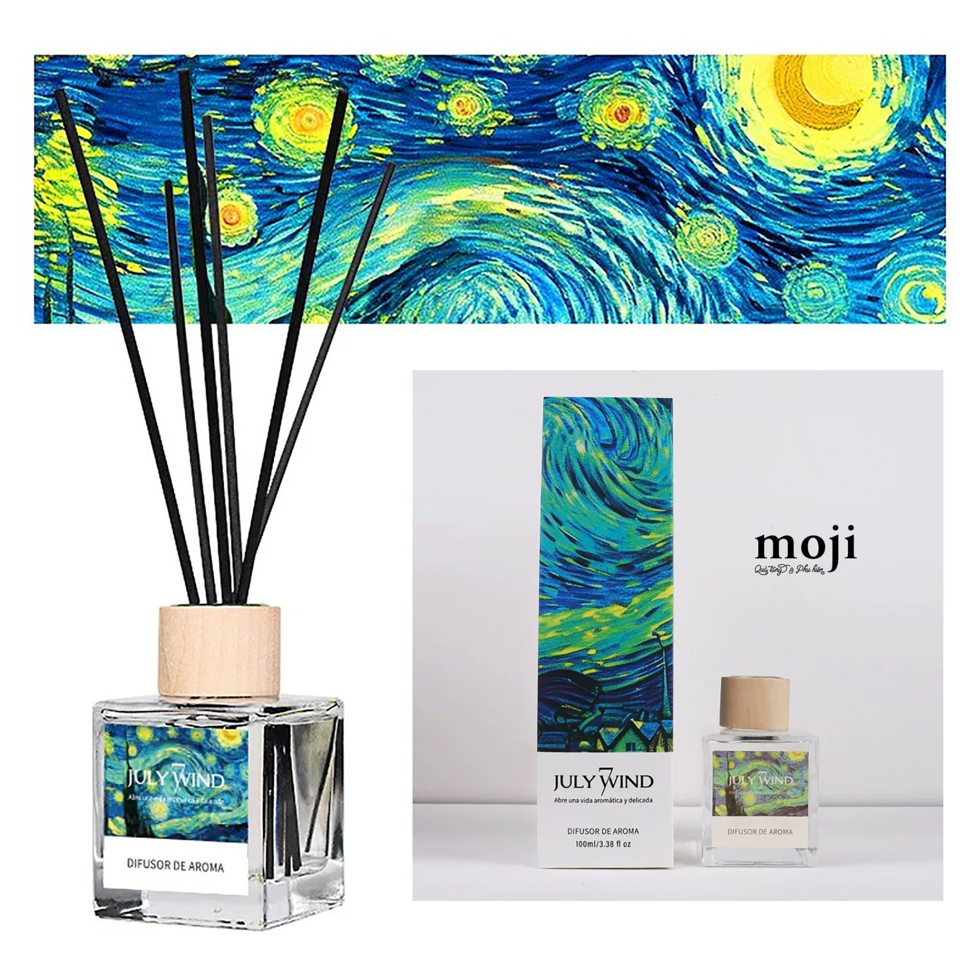 Bộ tinh dầu khuếch tán Painting july wind with sweet fruity 120ml