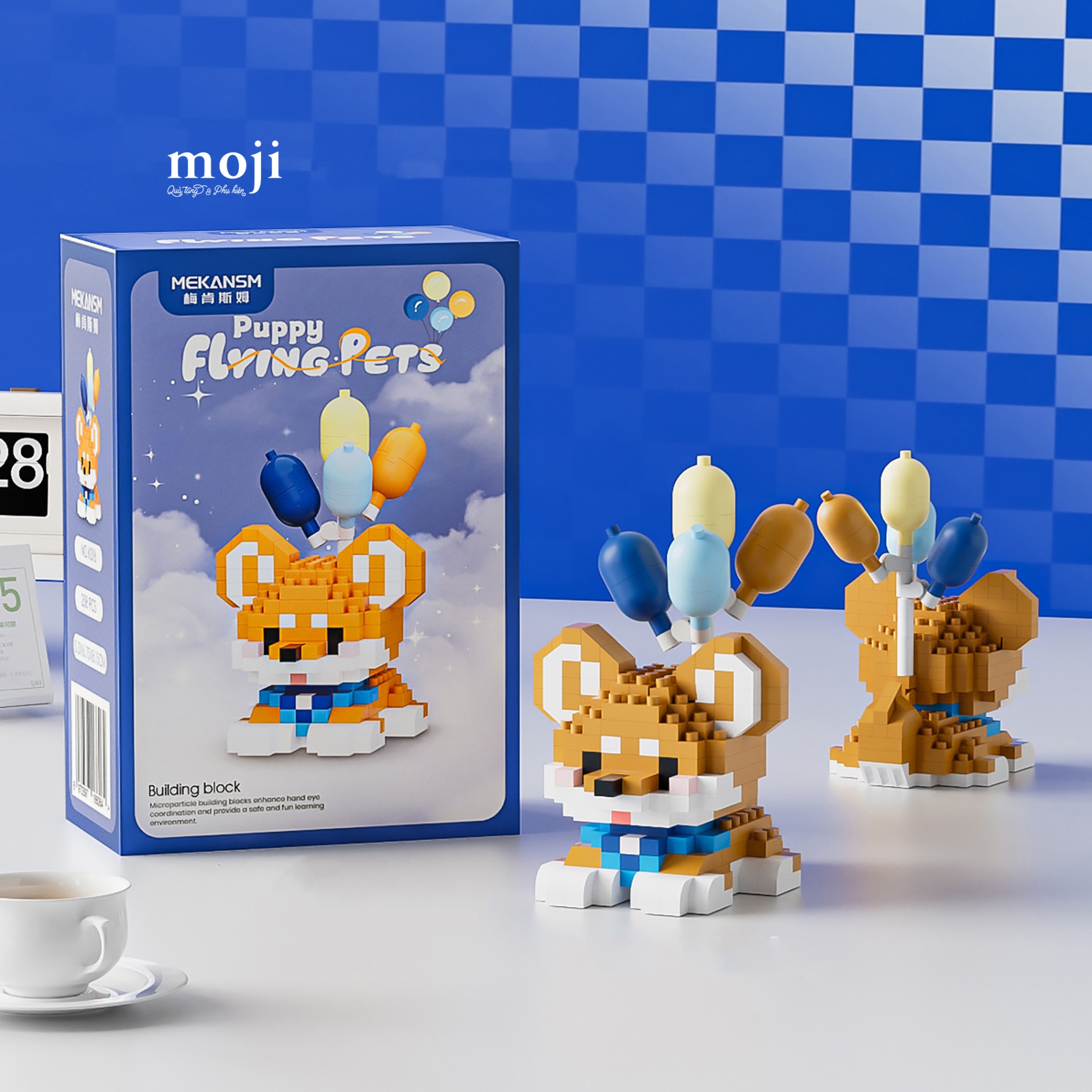 Đồ chơi xếp hình Shiba dog bong bóng flying pets 5x6x8