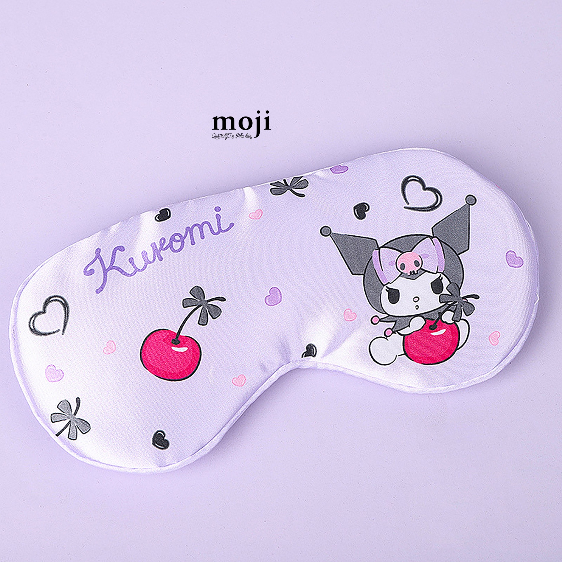 Kính ngủ MJ Sanrio family Kuromi bow nơ heart fruit cherry