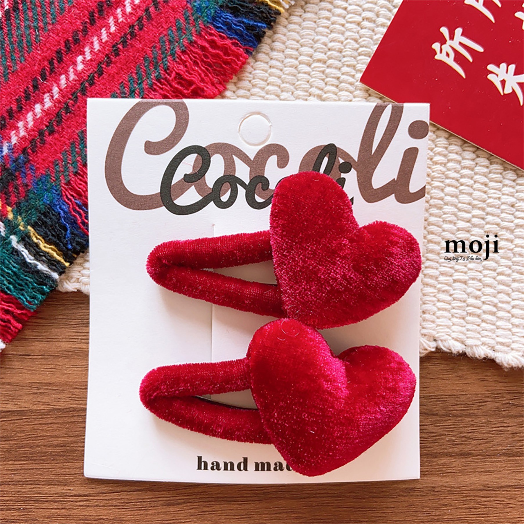 Kẹp tóc MJ Heart trái tim set2