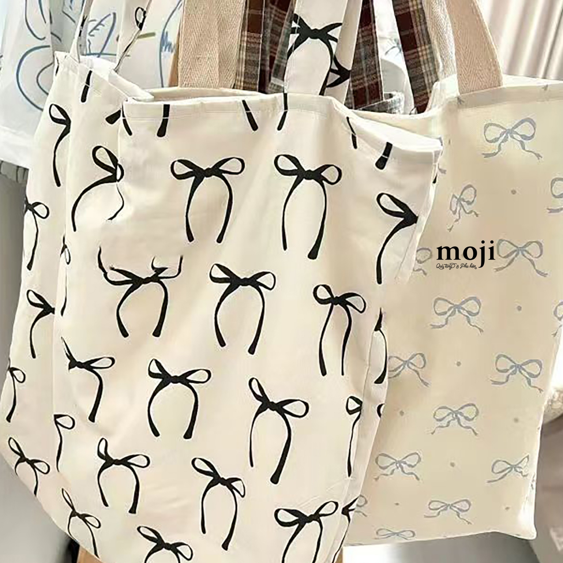 Túi đeo vải Bow nơ basic 31x32