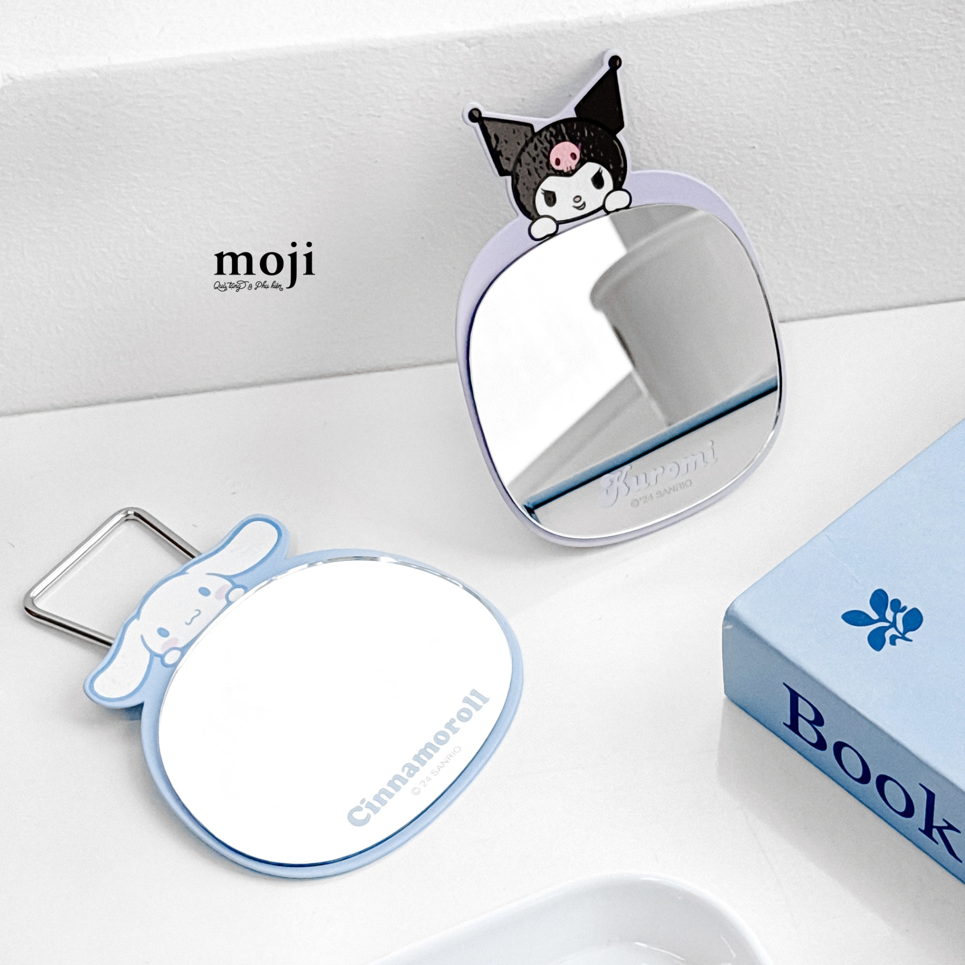 Gương để bàn mini Sanrio family Cinnamorol Kuromi 9x9