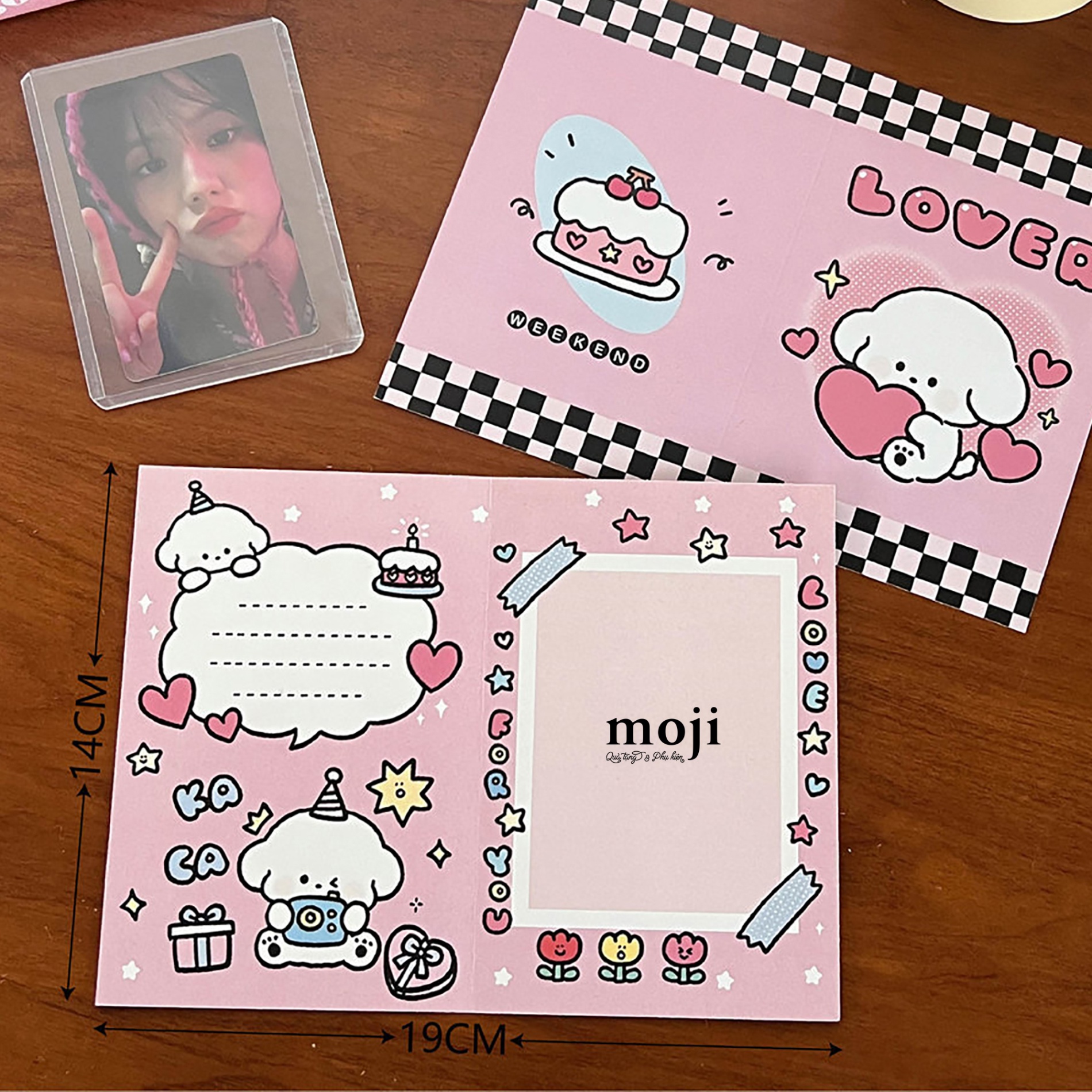 Thiệp chữ nhật Cute dog create lover 10x14