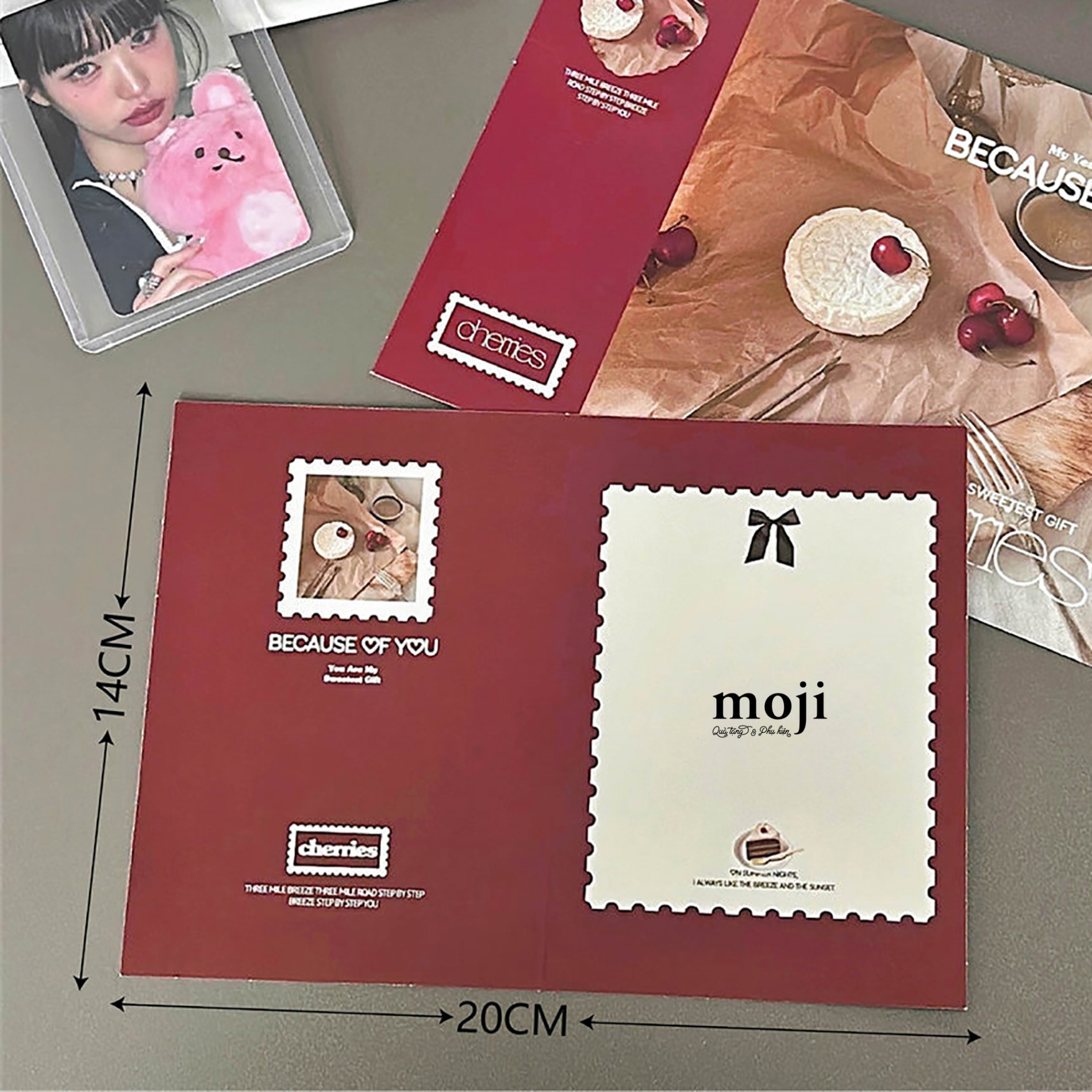 Thiệp chữ nhật Embrace you because of you 10x14