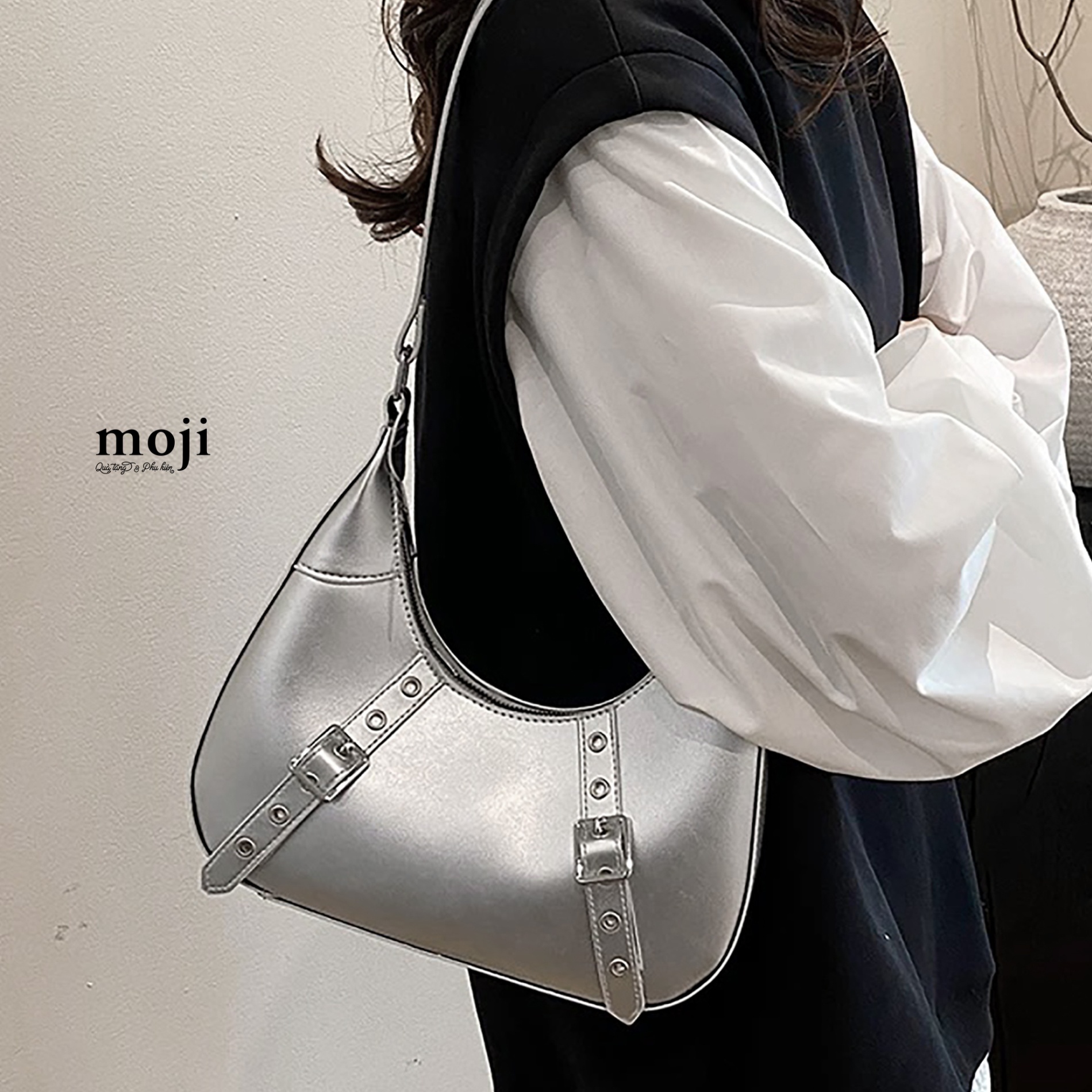 Túi đeo da khóa cài đường chéo 7x23x27