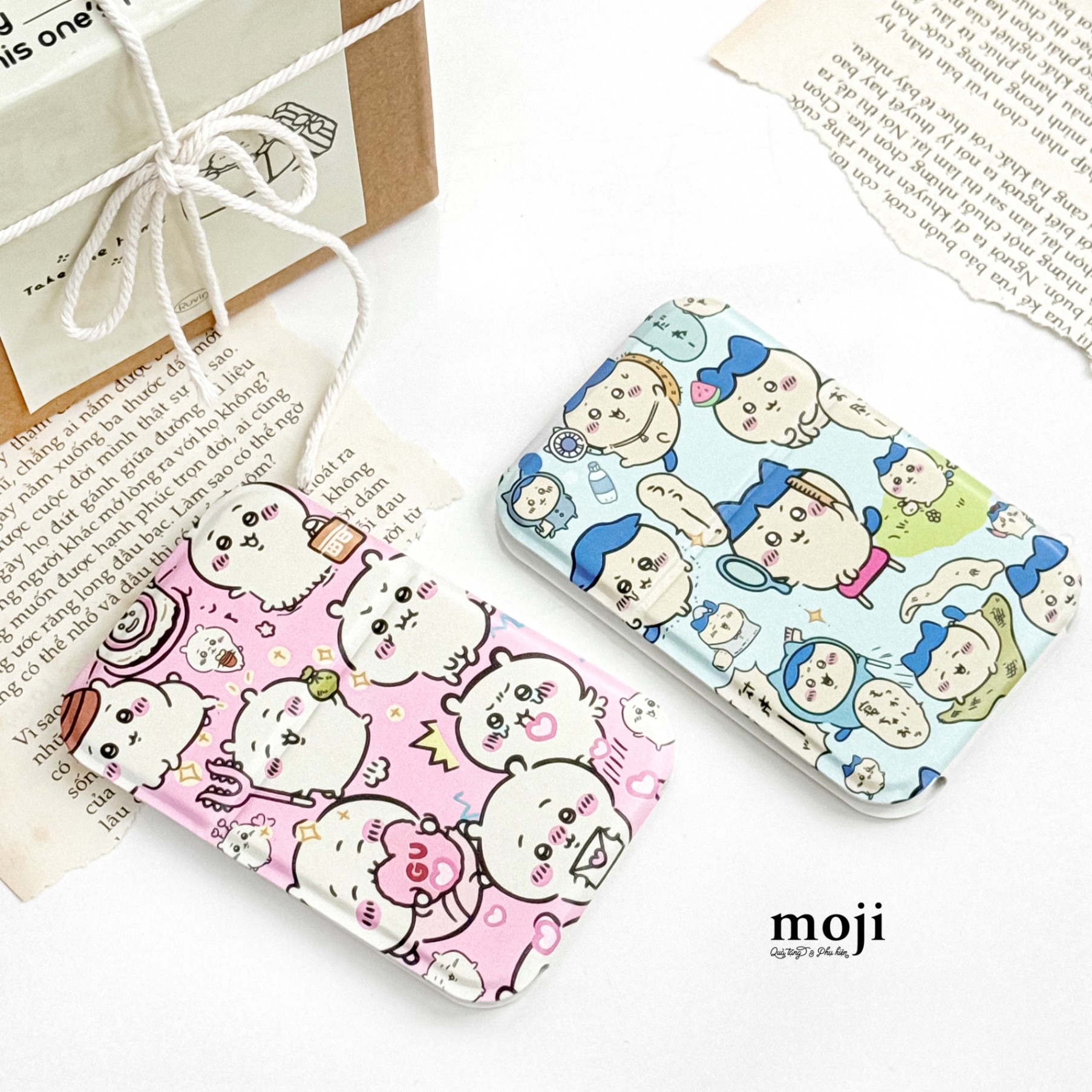 Gương gập để bàn mini Chiikawa happy life 7x11
